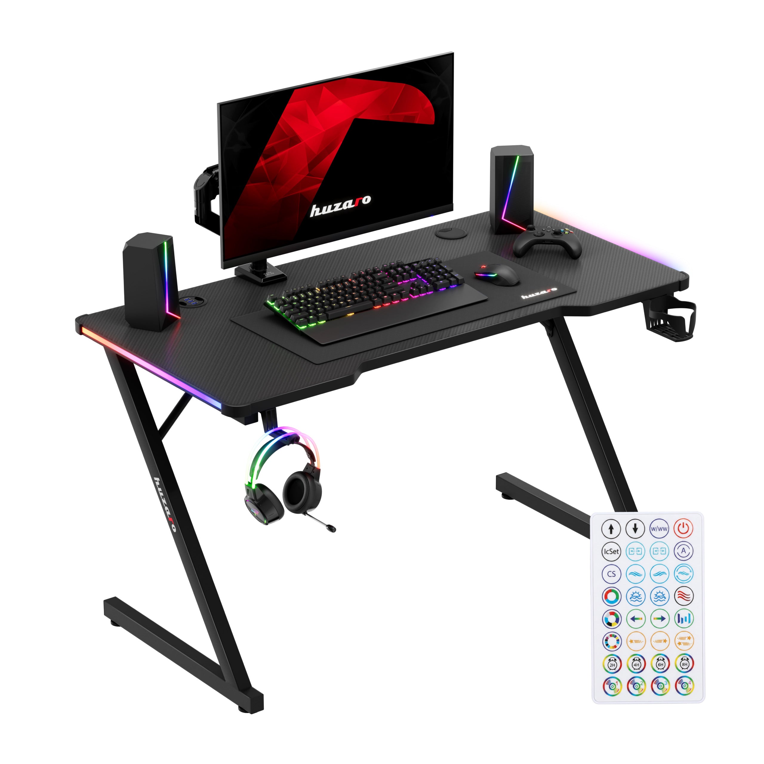 Escritorio para videojuegos Huzaro Hero 2.5 RGB LED Negro 120 cm