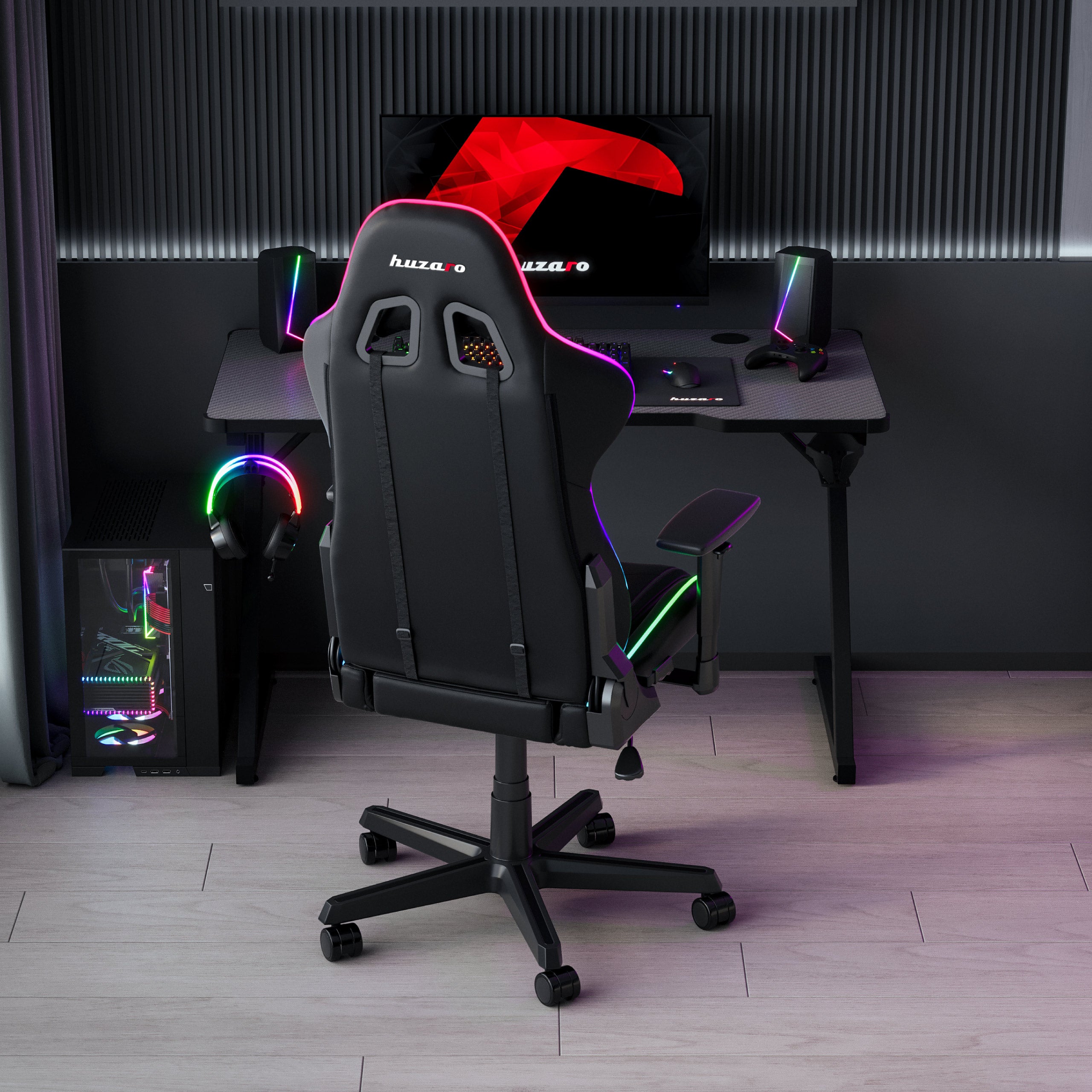 Escritorio para videojuegos Huzaro Hero 2.5 RGB LED Negro 120 cm