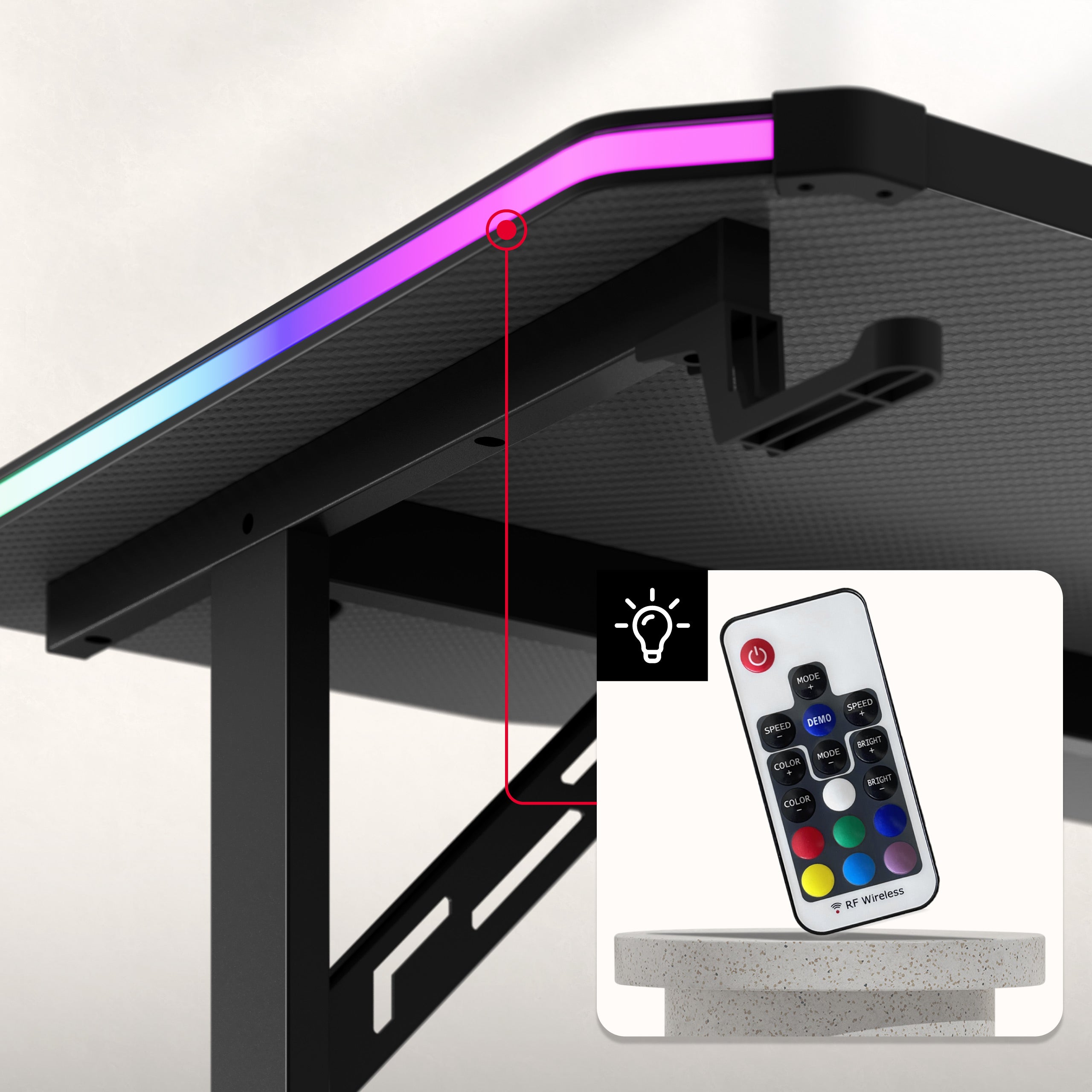 Iluminación RGB que crea ambiente