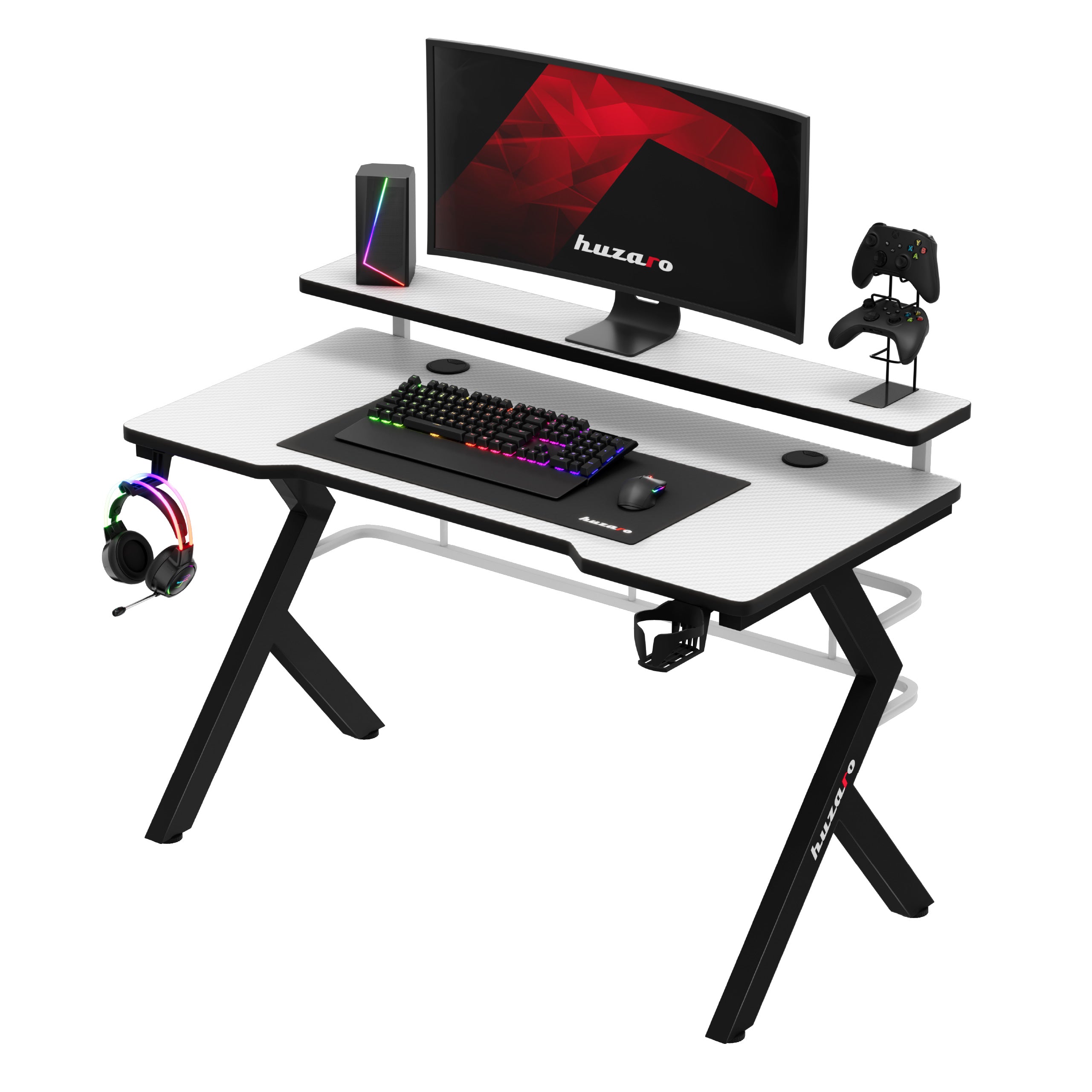 Escritorio para videojuegos Huzaro Hero 5.0 Blanco 120 cm
