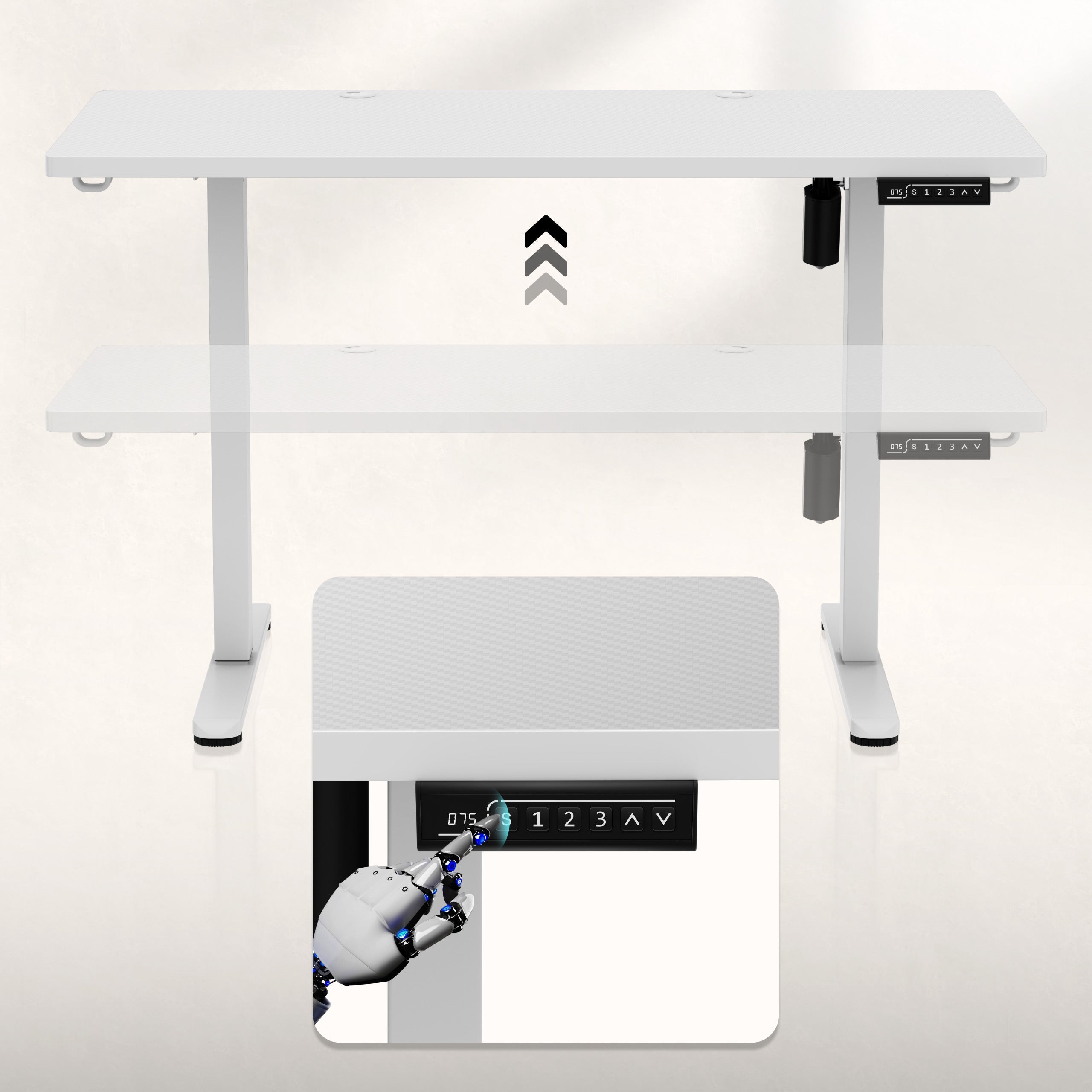Panel de control ErgoHub Flex con memoria de ajustes
