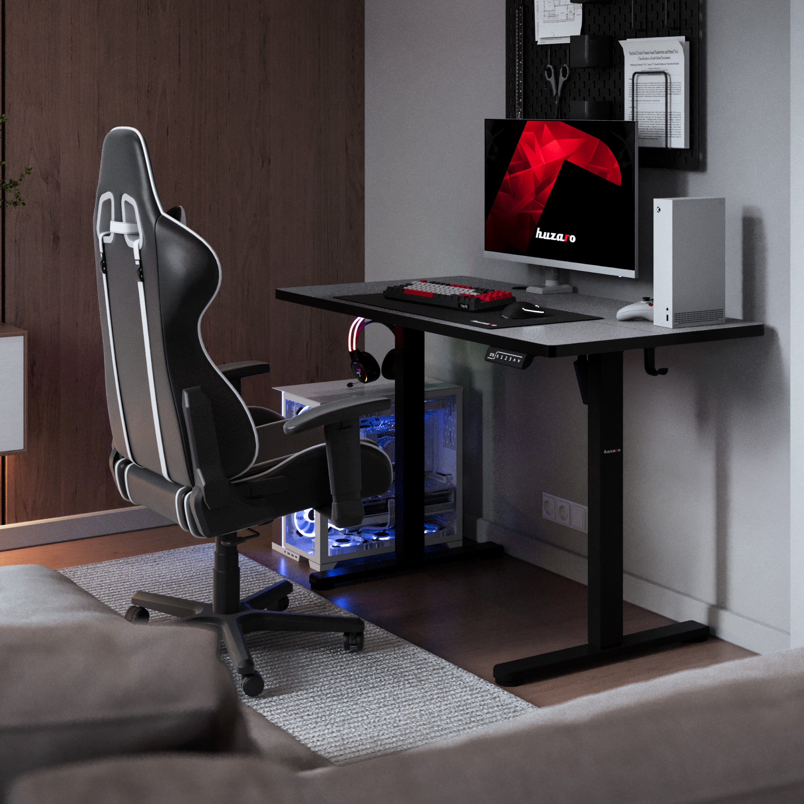 Escritorio eléctrico para gaming Huzaro Hero 8.1 Black