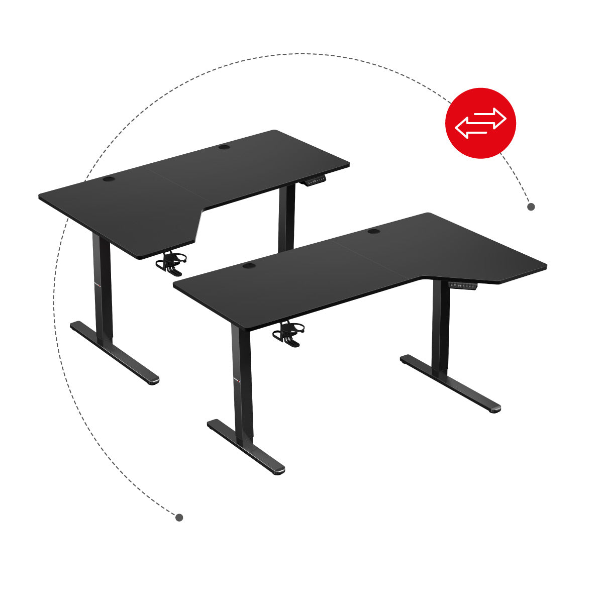 Escritorio eléctrico de esquina de diseño moderno