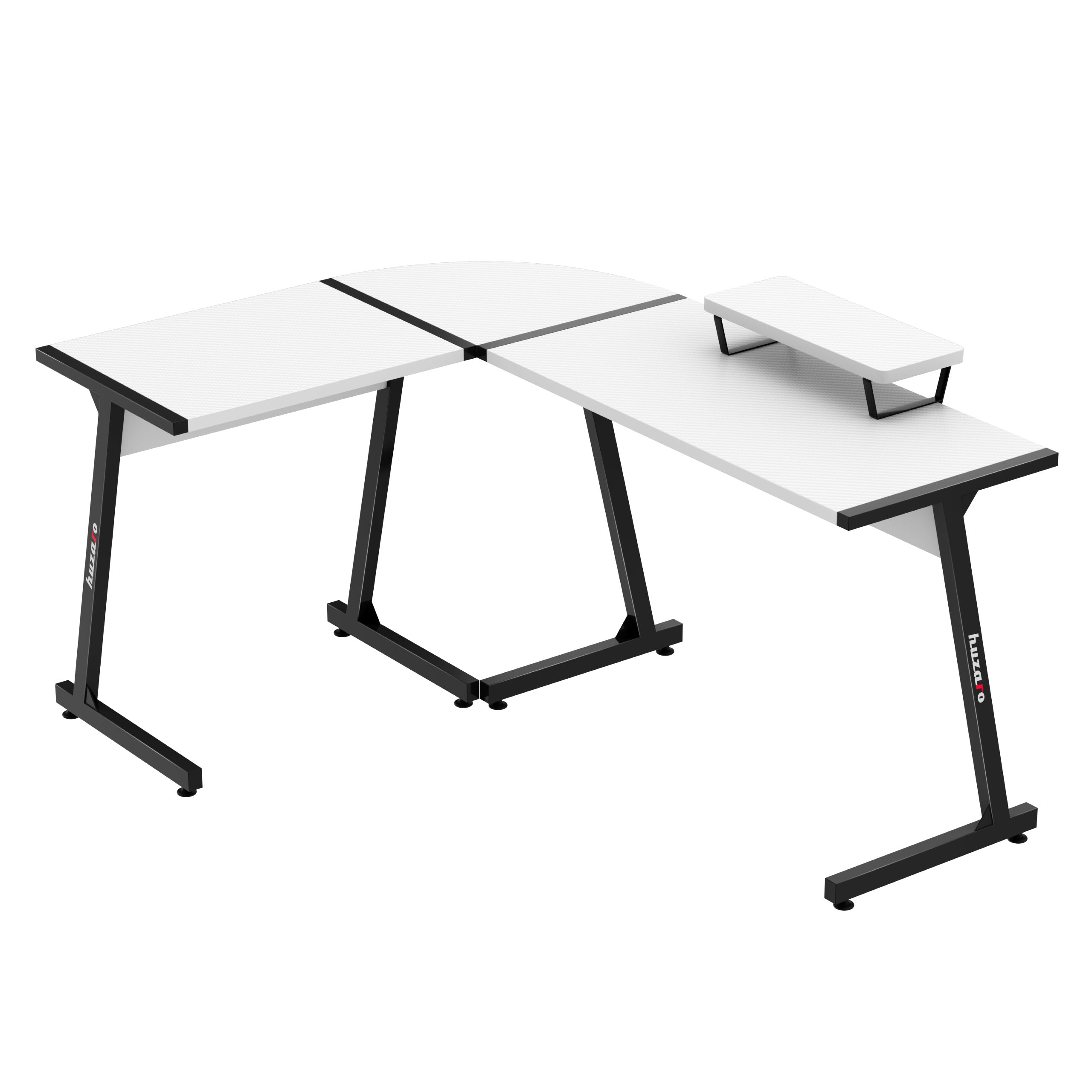 Escritorio de gaming esquinero Huzaro Hero 6.0 Blanco 147 cm