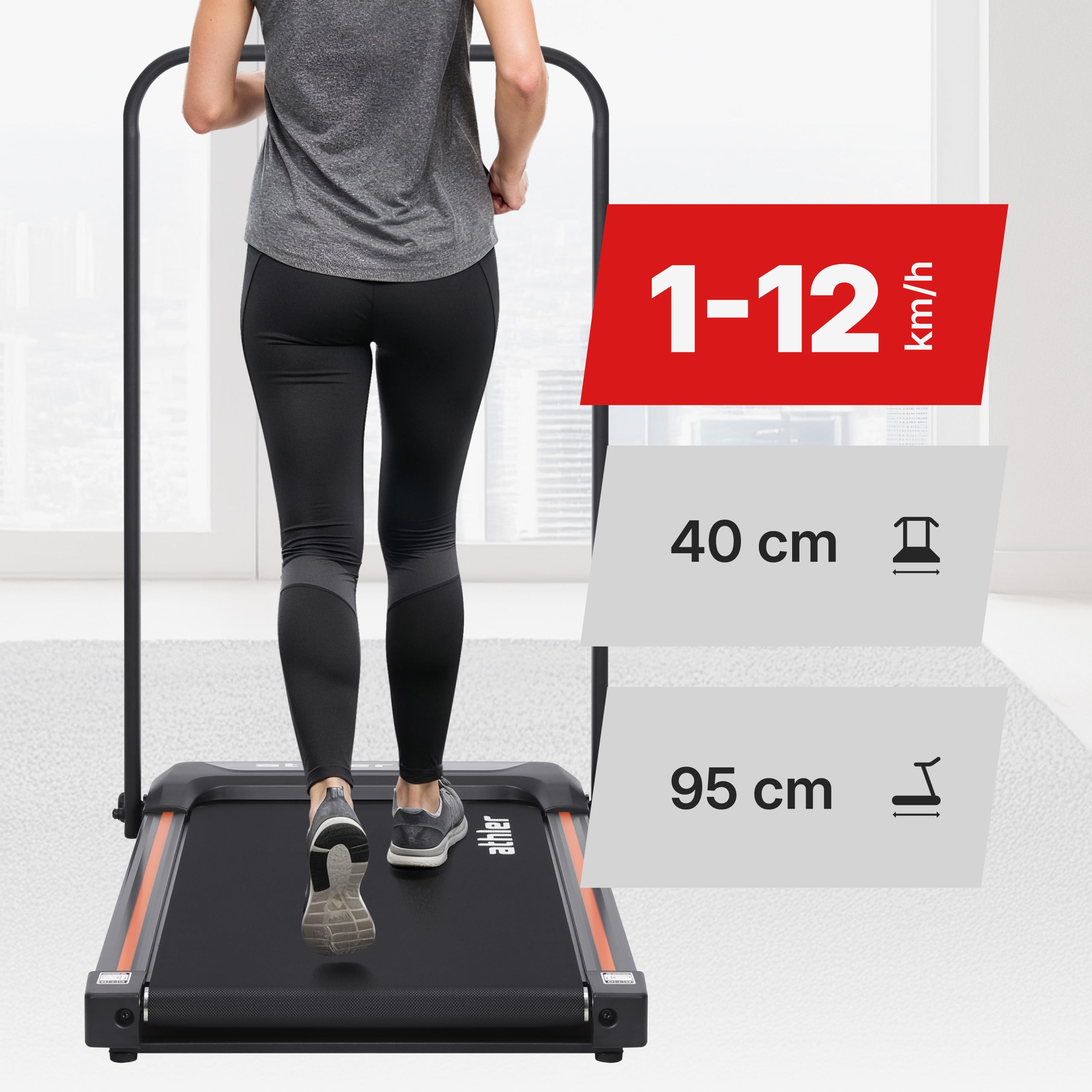 Cinta de correr plegable para uso doméstico Athler Impala 20