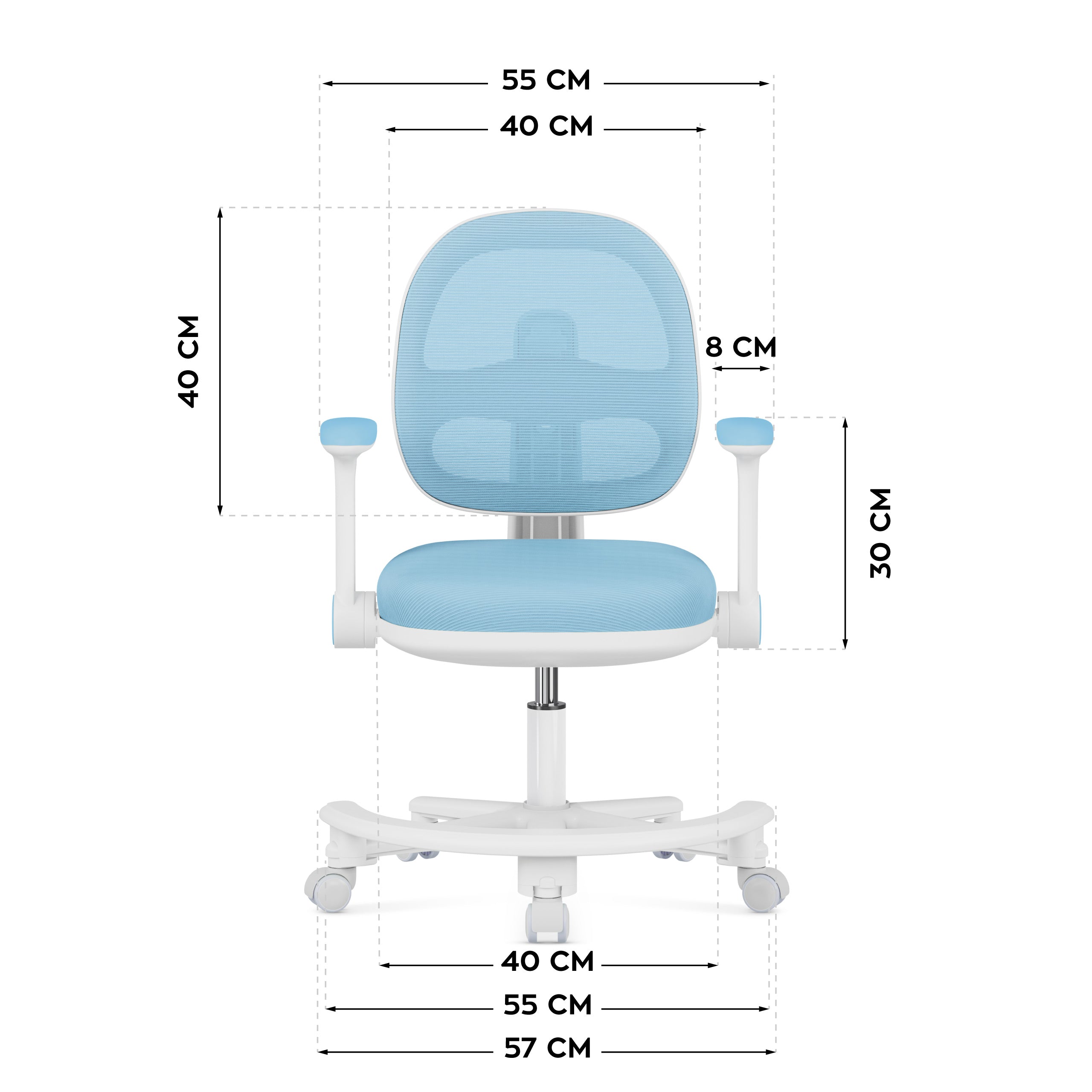 Silla ergonómica de escritorio para niños Mark Adler Junior 3.6 Blue
