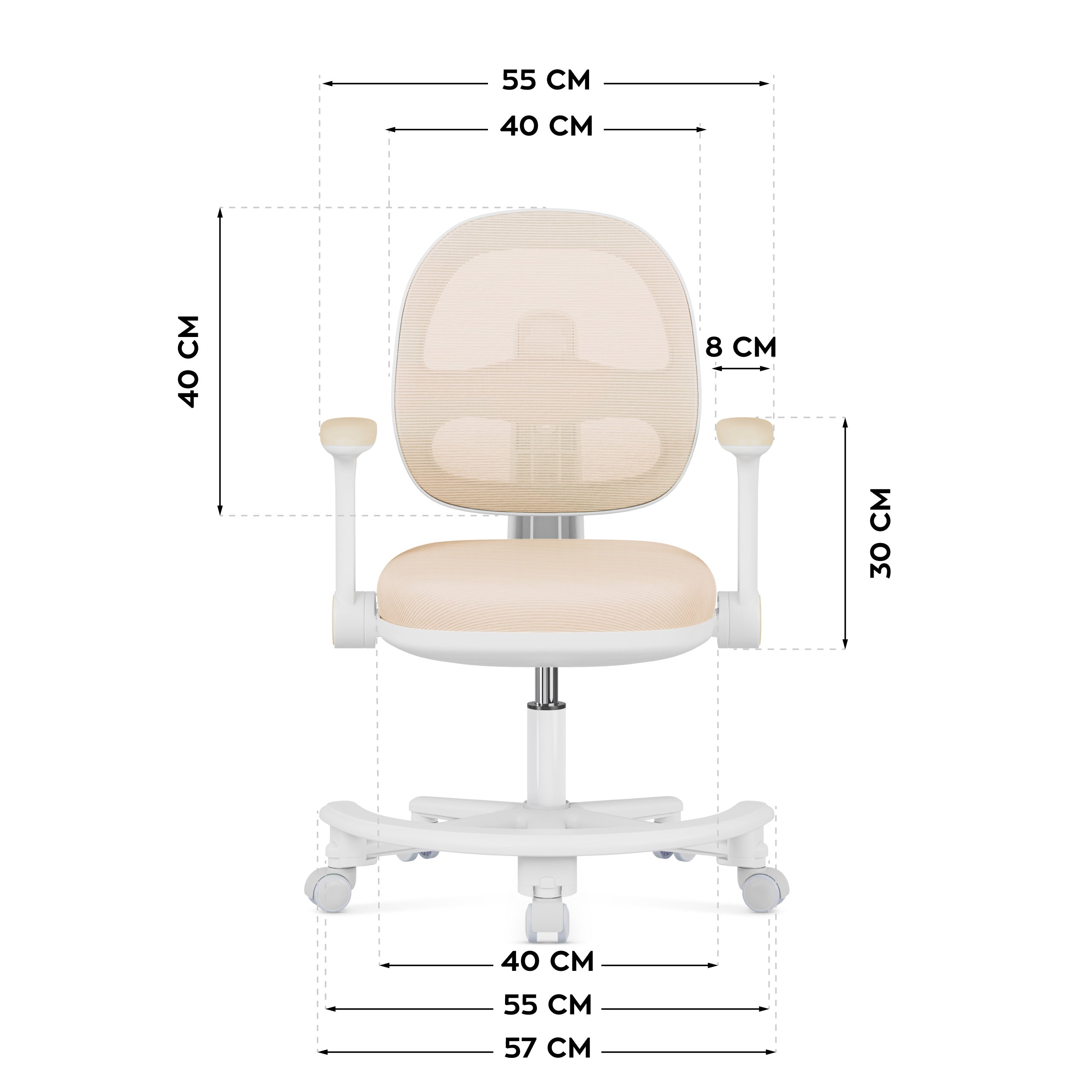 Silla ergonómica de escritorio para niños Mark Adler Junior 3.6 Beige