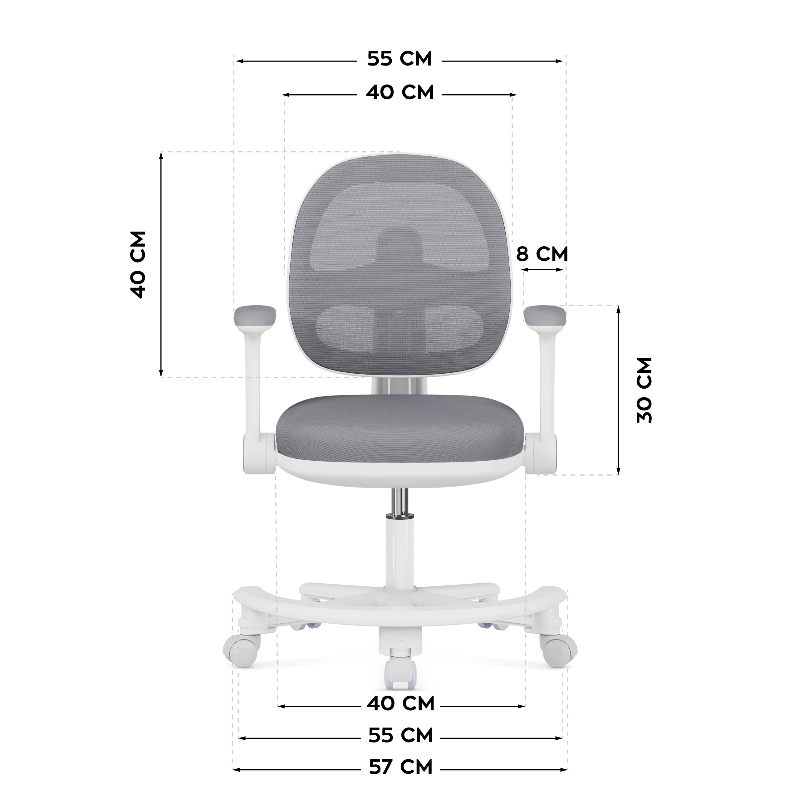 Silla ergonómica de escritorio para niños Mark Adler Junior 3.6 Grey