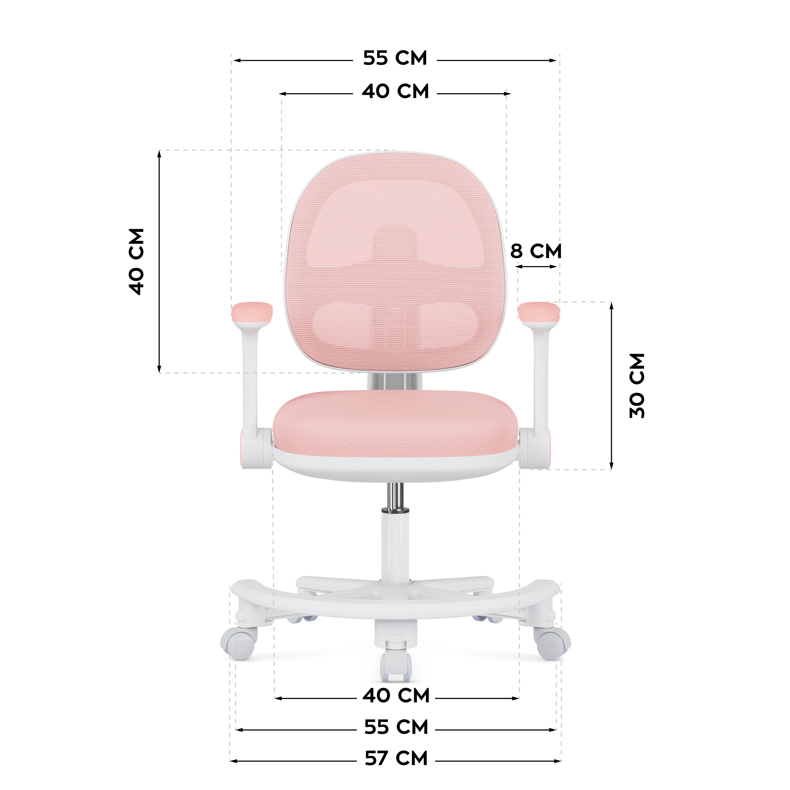 Silla ergonómica de escritorio para niños Mark Adler Junior 3.6 Pink