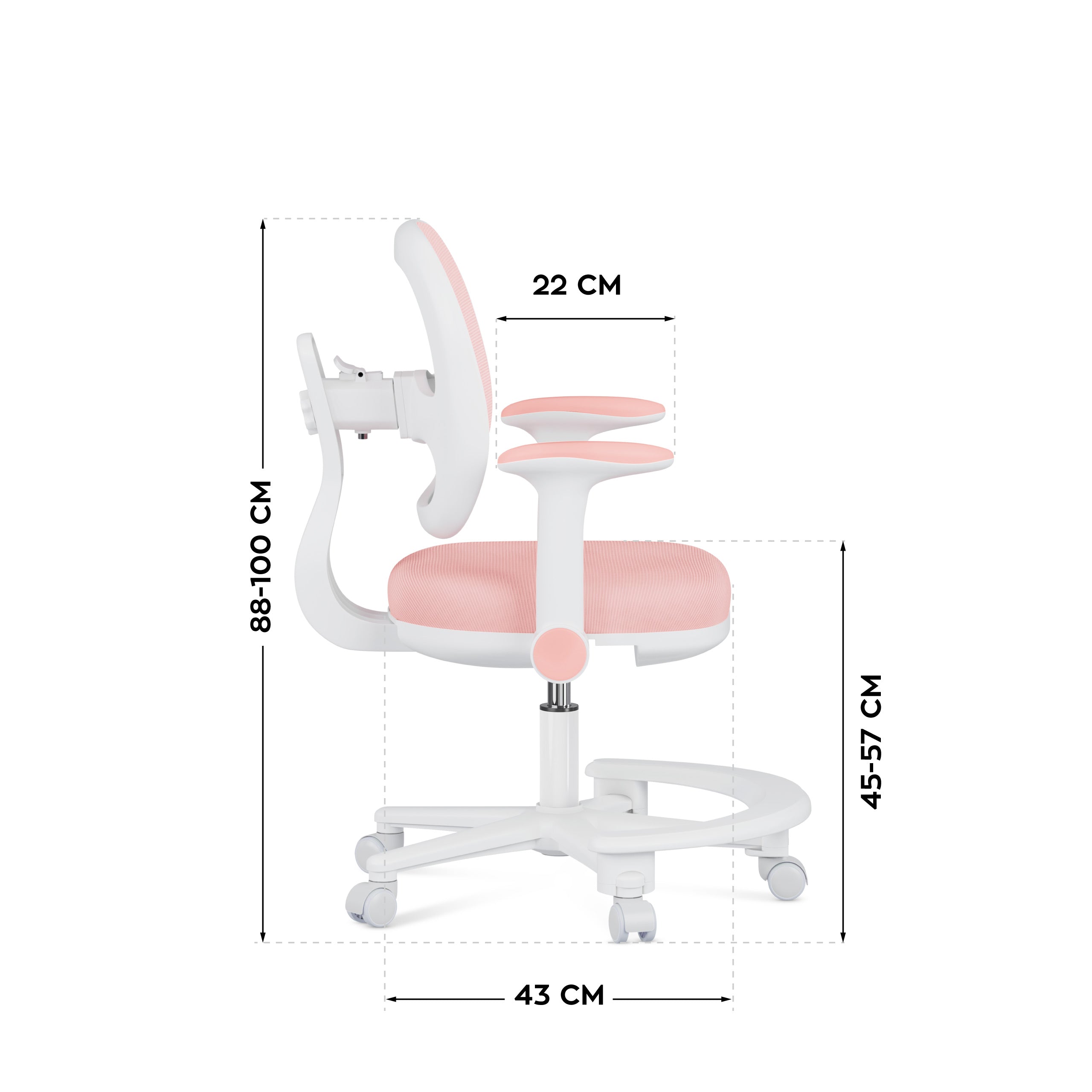 Silla ergonómica de escritorio para niños Mark Adler Junior 3.6 Pink