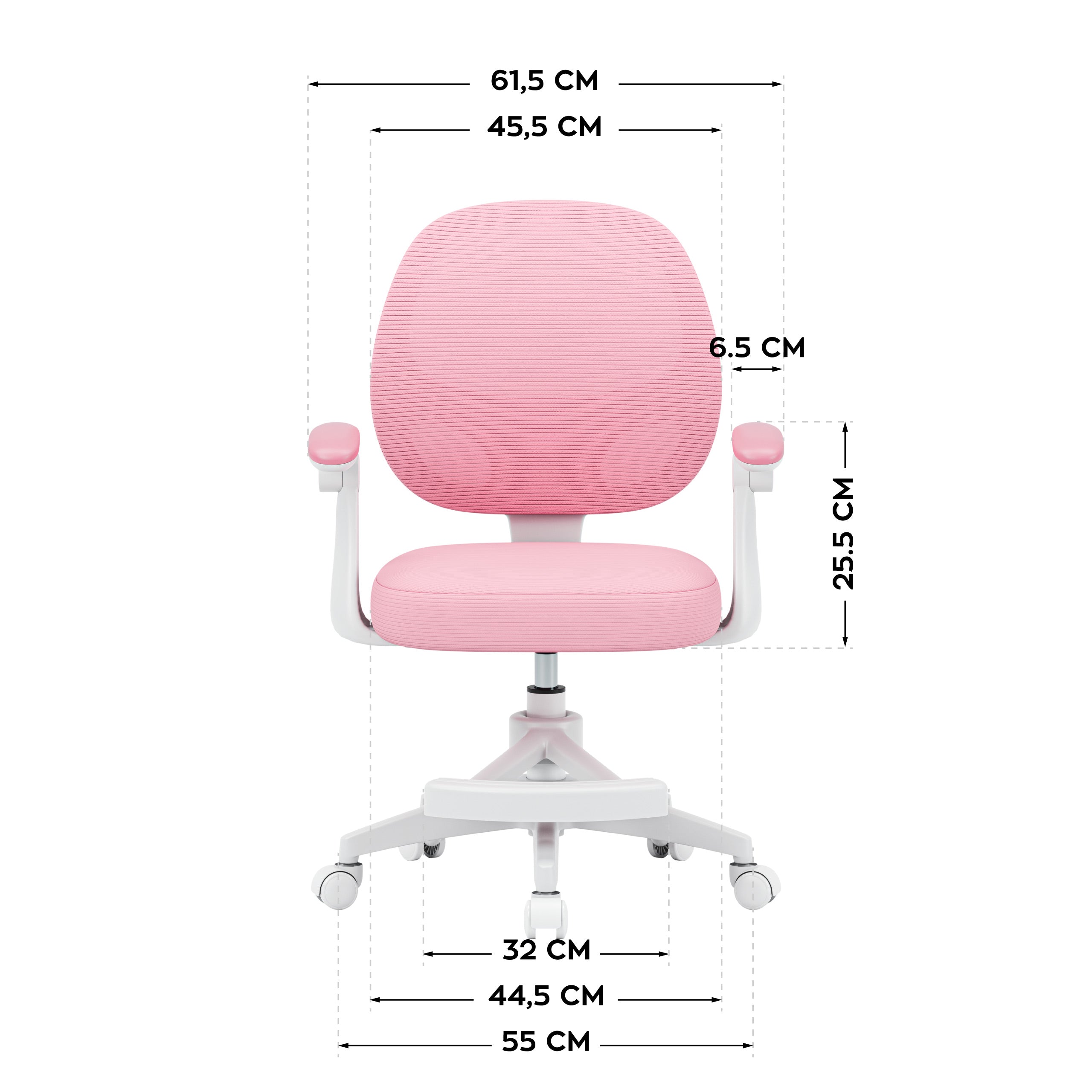 Sillón giratorio para niños Mark Adler Junior 3.1 Rosa