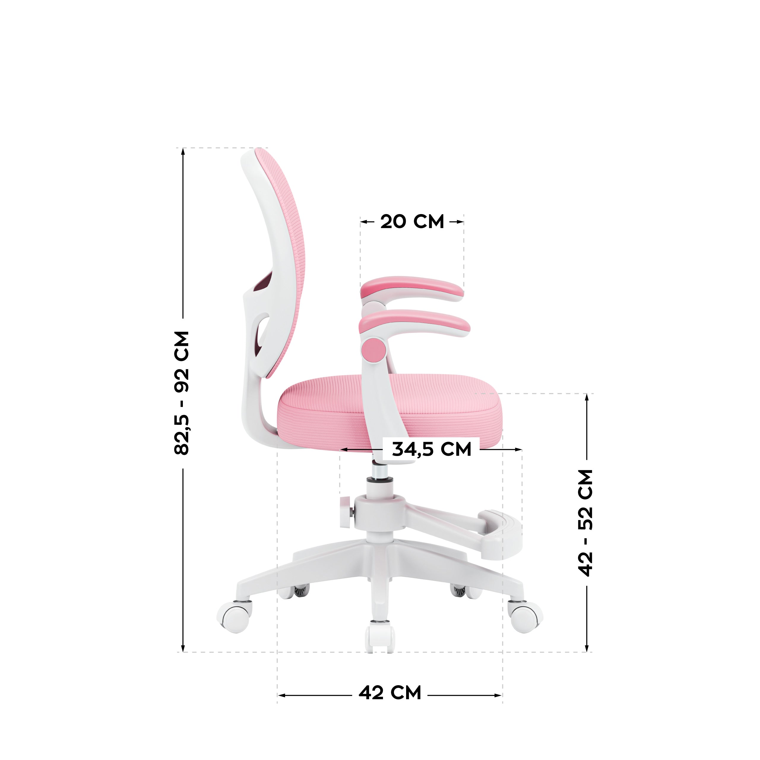Sillón giratorio para niños Mark Adler Junior 3.1 Rosa