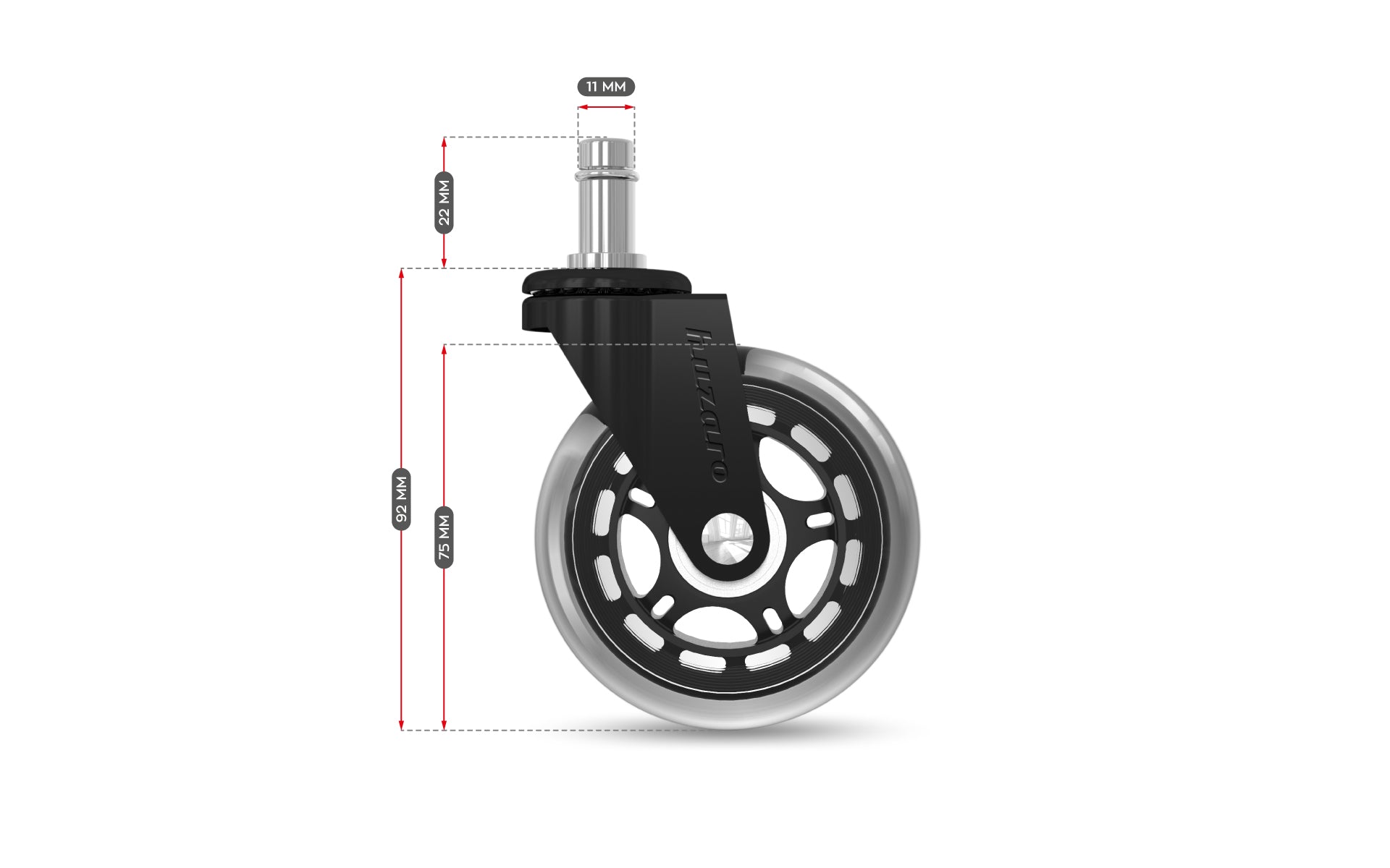 Ruedas para sillón Casters 2.0 Black