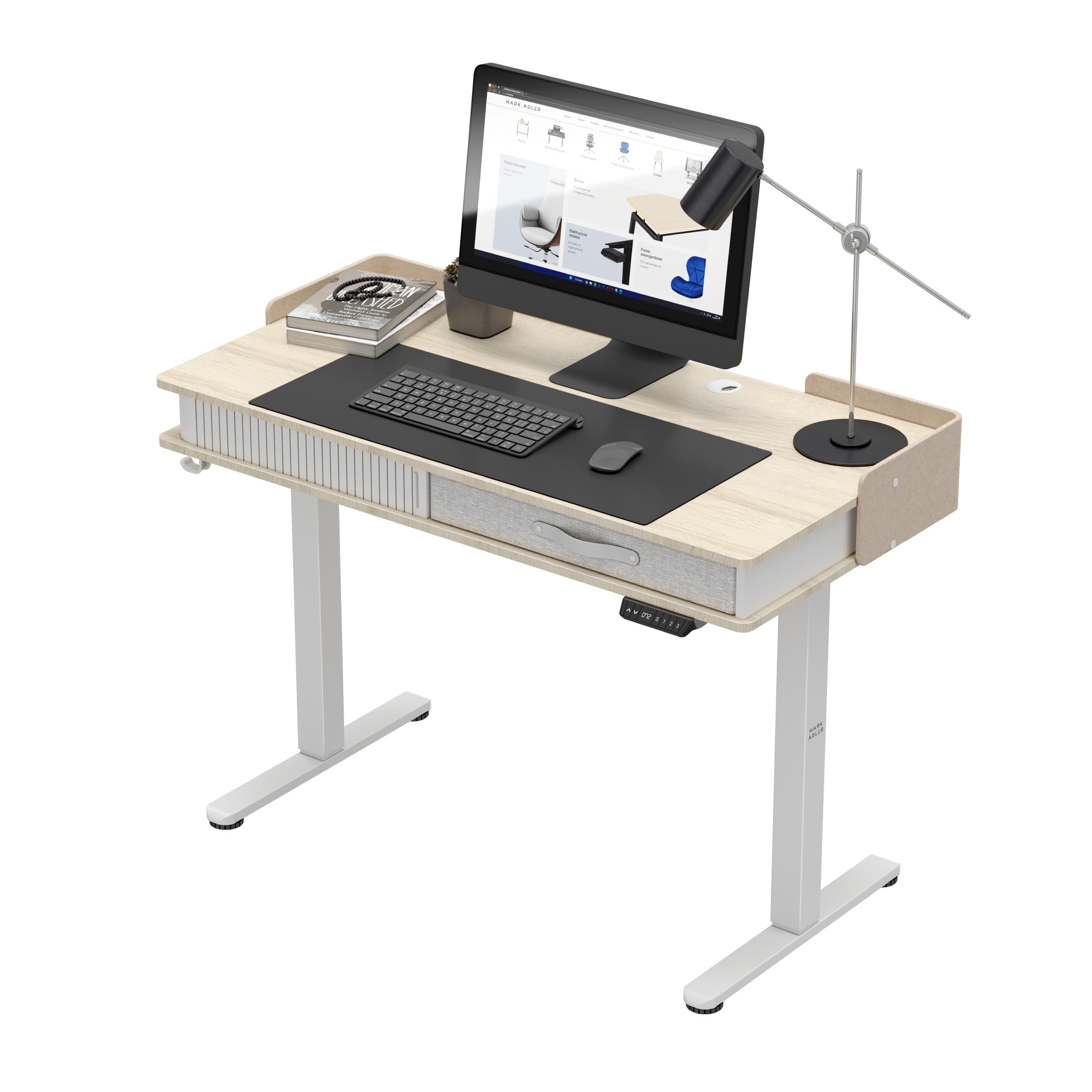 Escritorio eléctrico Mark Adler Leader 8.0 White de 120 cm