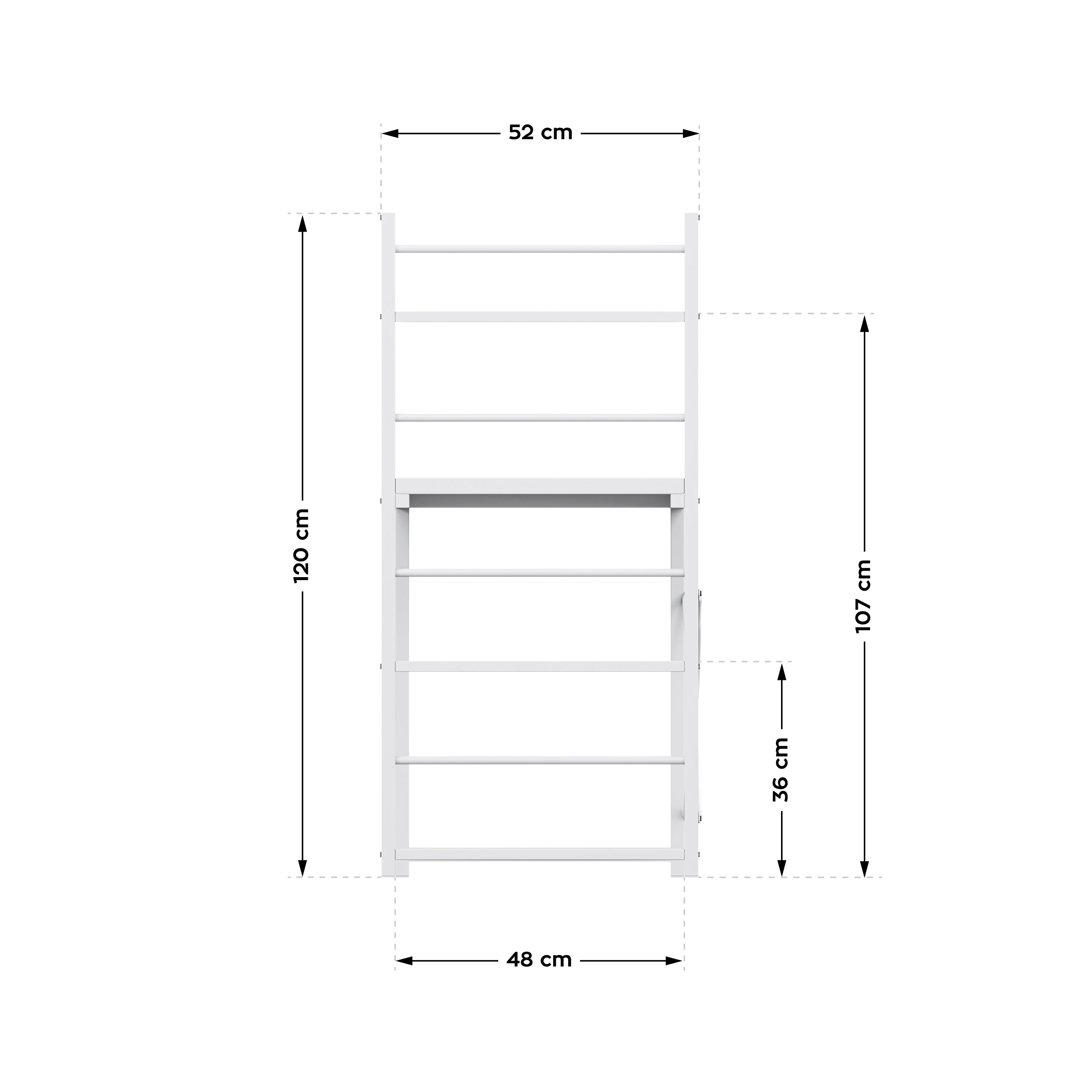 Escritorio con estantes Mark Adler Leader 4.0 White de 120 cm