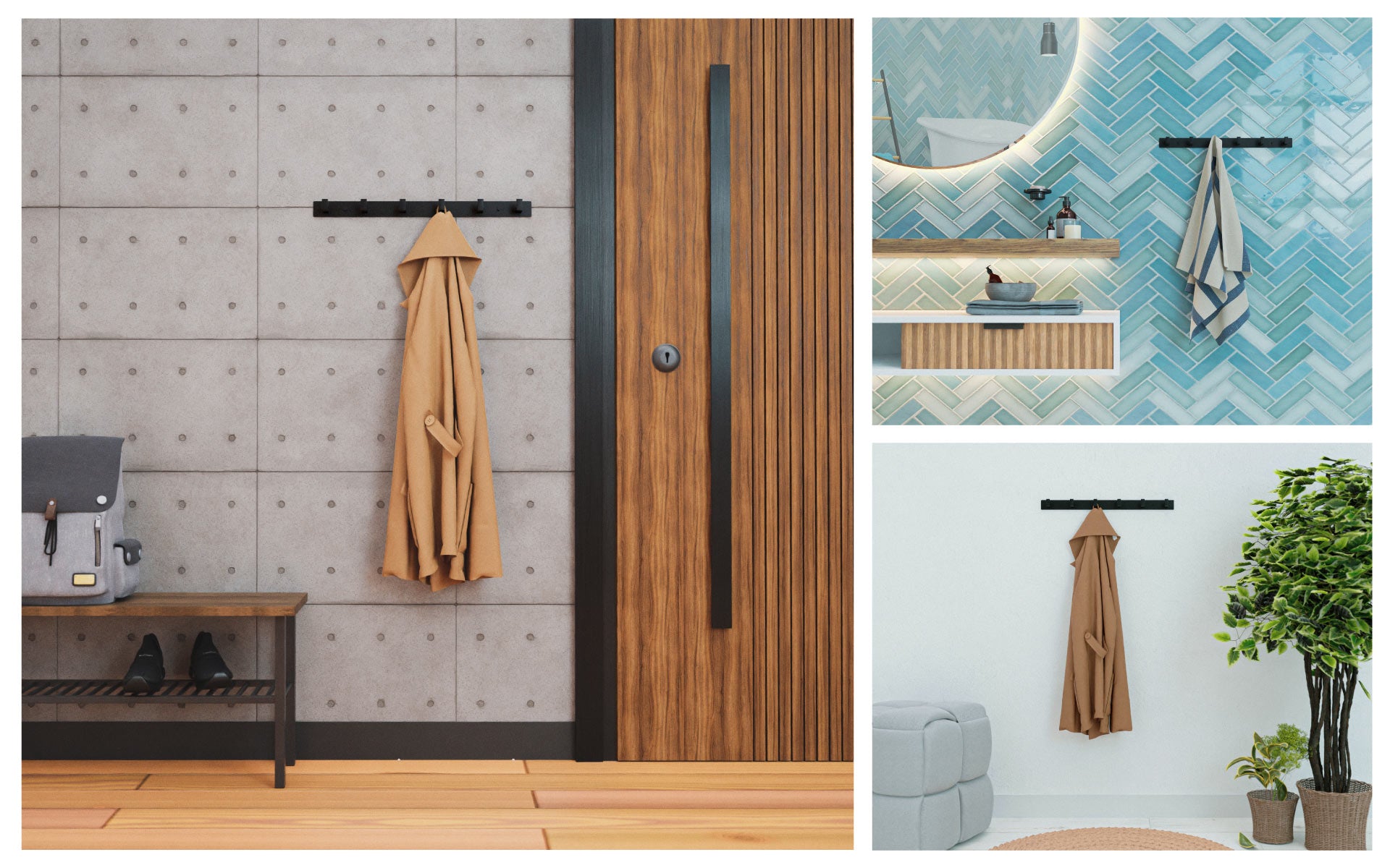 Este perchero quedará muy bien en el pasillo, en el vestidor e incluso en la cocina.