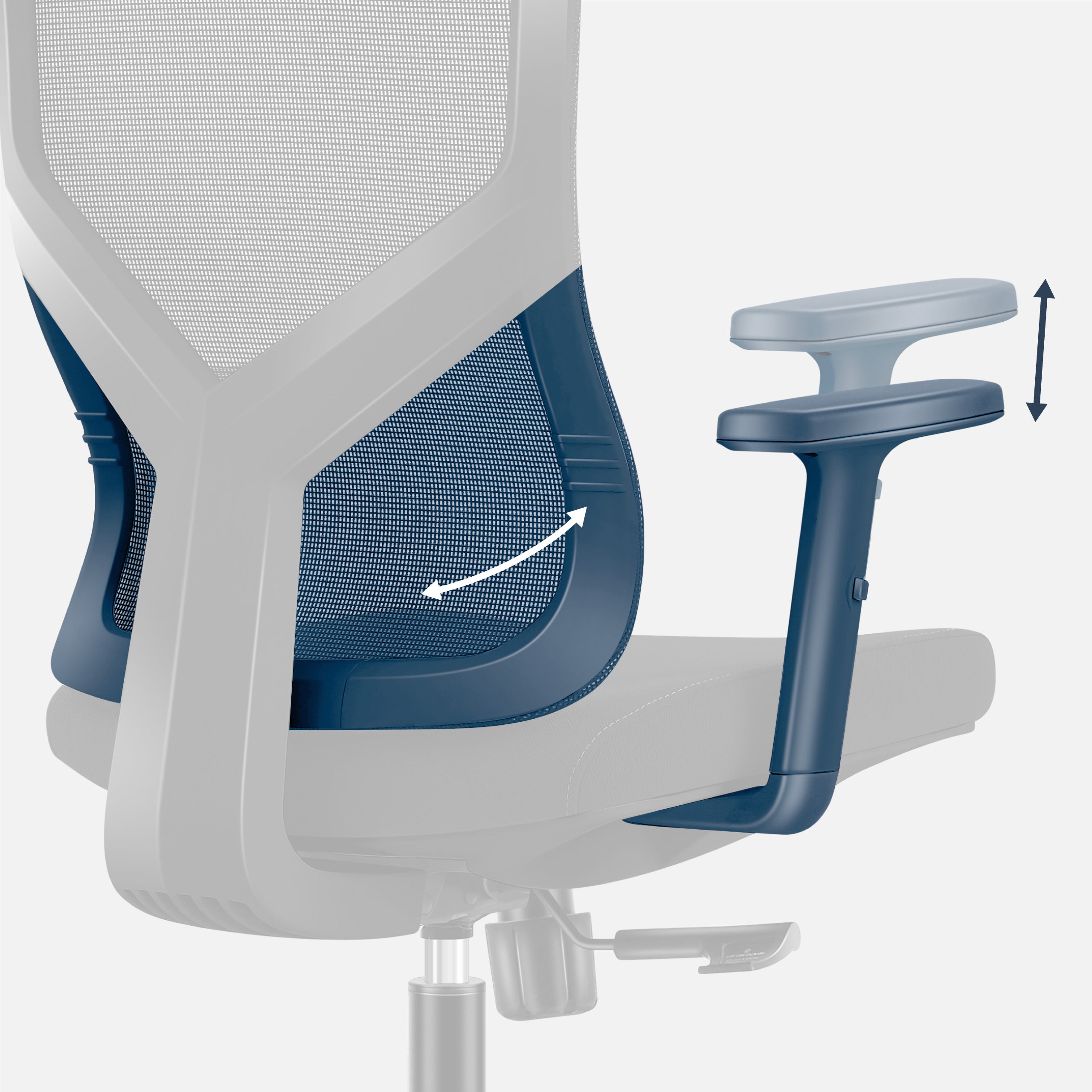 Silla de oficina ergonómica con ajuste