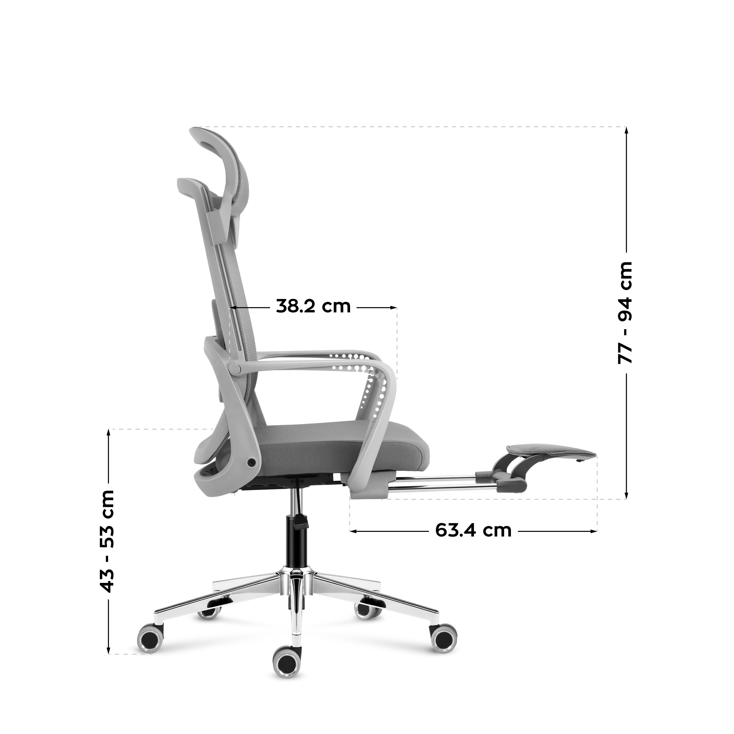 Sillón de oficina con reposapiés Mark Adler Manager 3.6 Grey