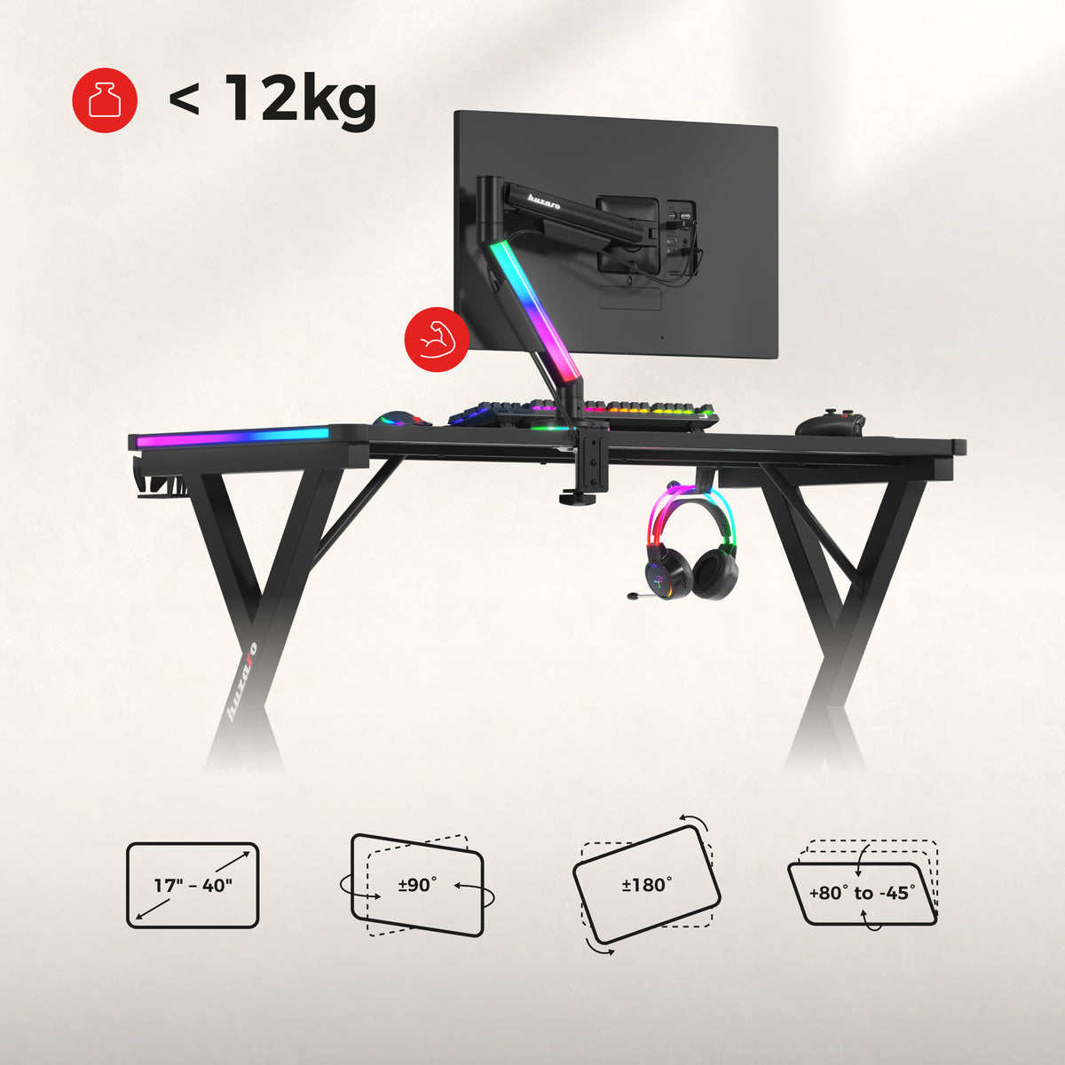 Soporte ajustable para monitor Huzaro Motion 1.6
