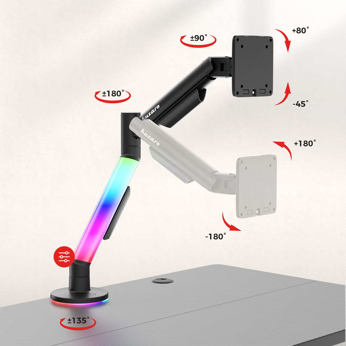 Soporte ajustable para monitor Huzaro Motion 1.6