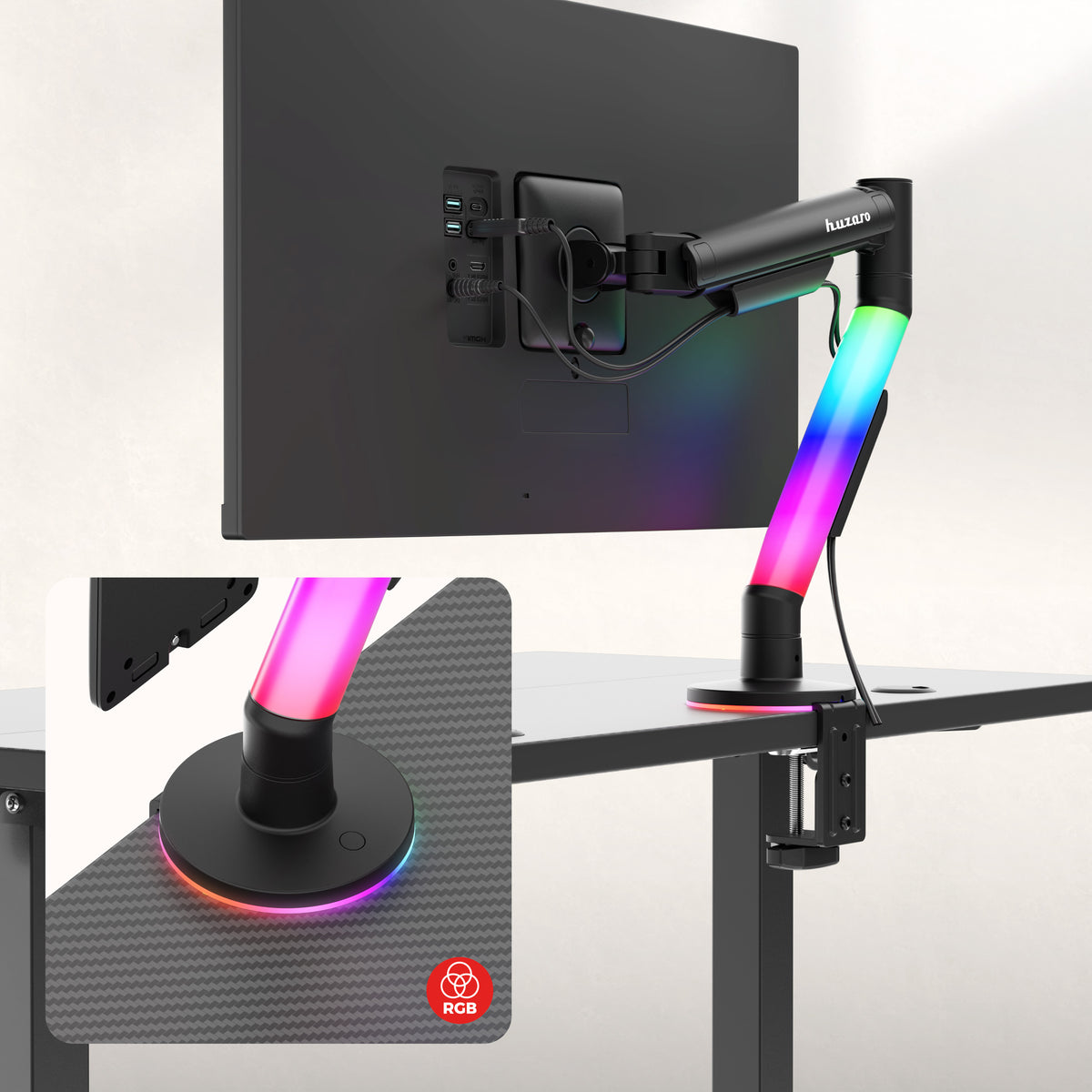 Soporte ajustable para monitor Huzaro Motion 1.6
