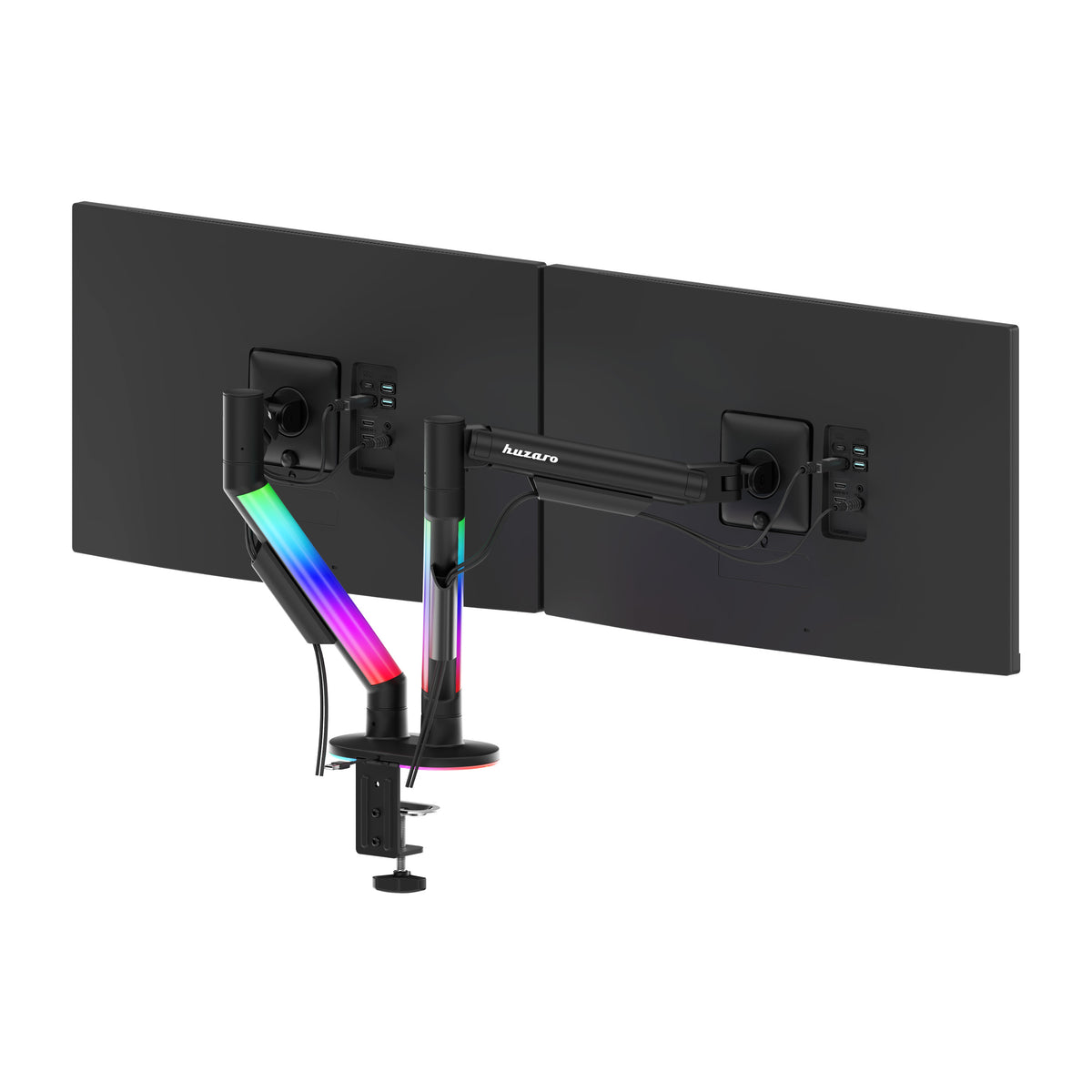Soporte de escritorio para 2 monitores Huzaro Motion 2.6 RGB