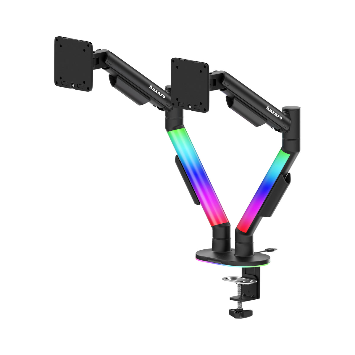 Soporte de escritorio para 2 monitores Huzaro Motion 2.6 RGB