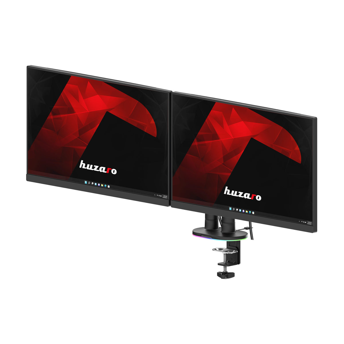 Soporte de escritorio para 2 monitores Huzaro Motion 2.6 RGB