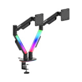 Soporte de escritorio para 2 monitores Huzaro Motion 2.6 RGB