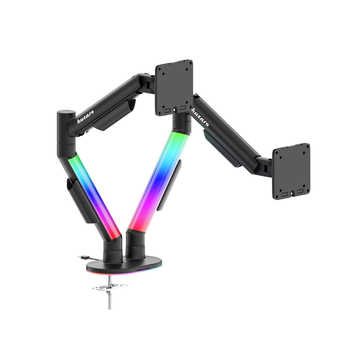 Soporte de escritorio para 2 monitores Huzaro Motion 2.6 RGB