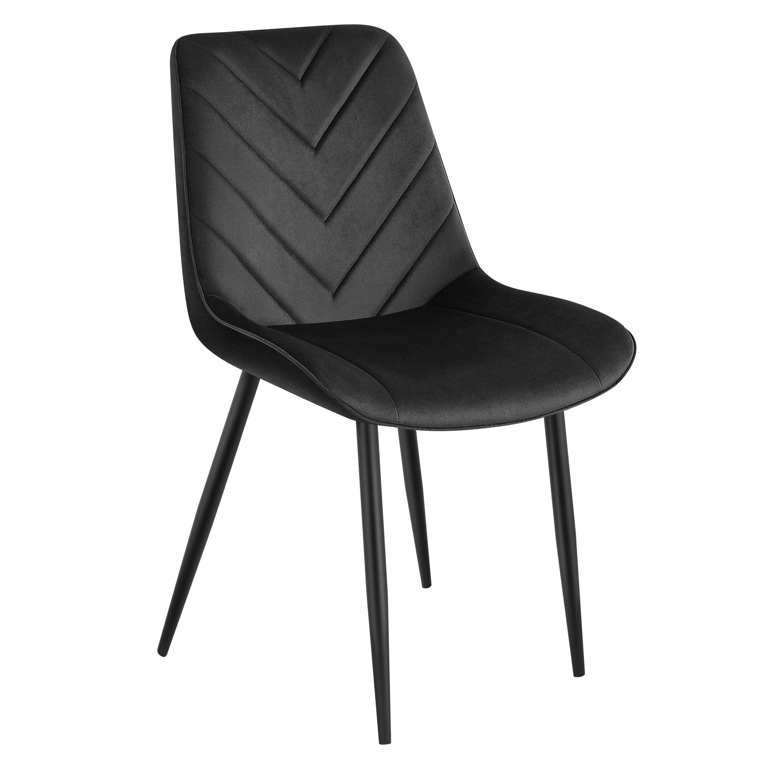 Silla de terciopelo Mark Adler Prince 3.0, negra