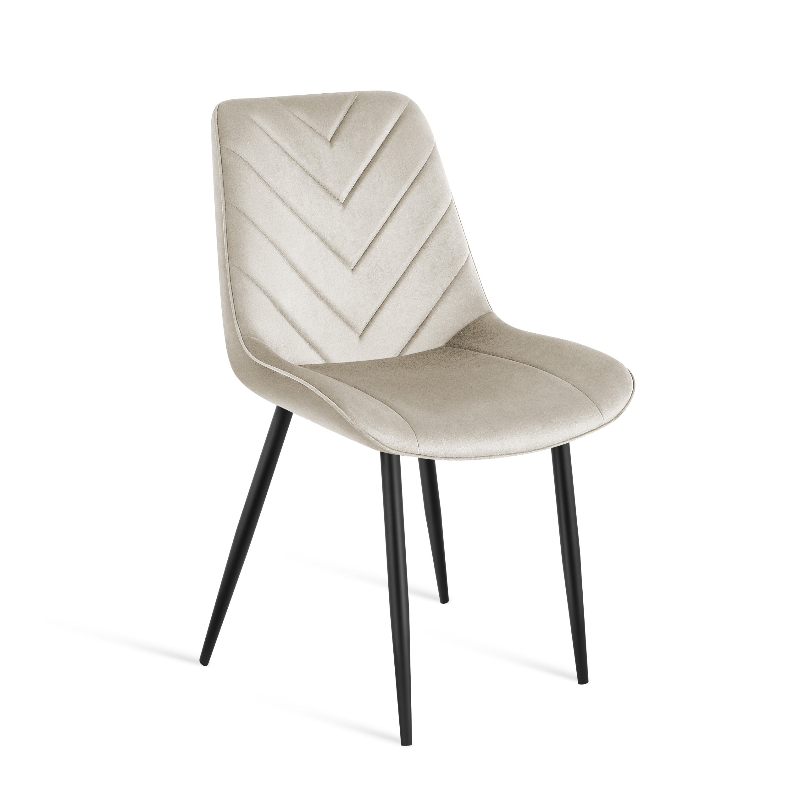 Silla de terciopelo Mark Adler Prince 3.0, color beige