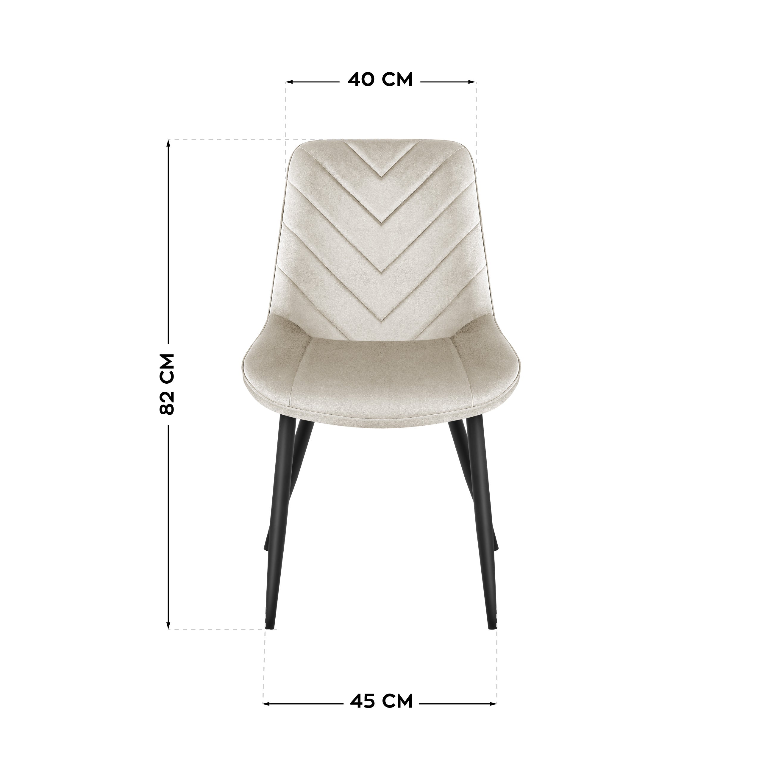 Silla de terciopelo Mark Adler Prince 3.0, color beige