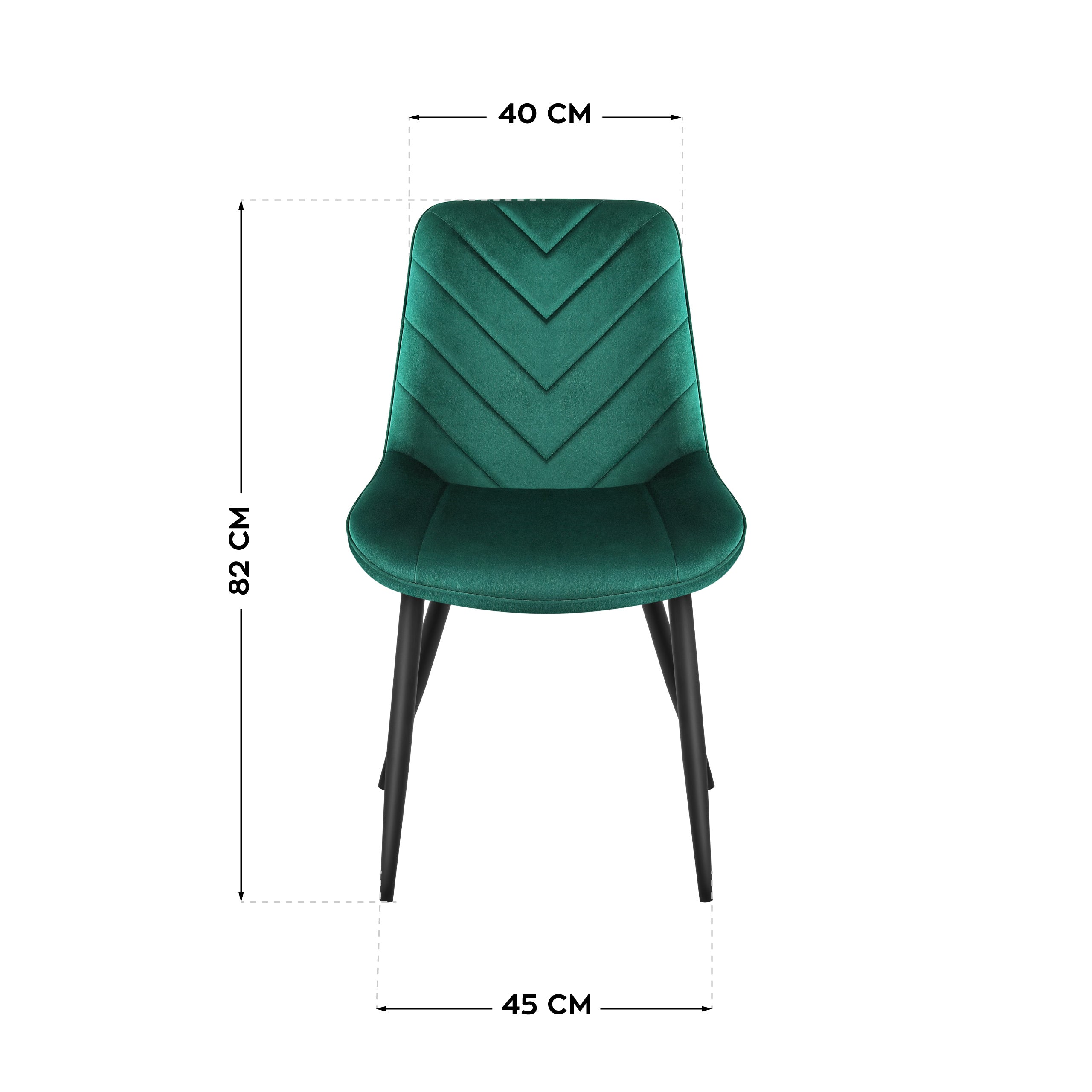 Silla de terciopelo Mark Adler Prince 3.0 verde
