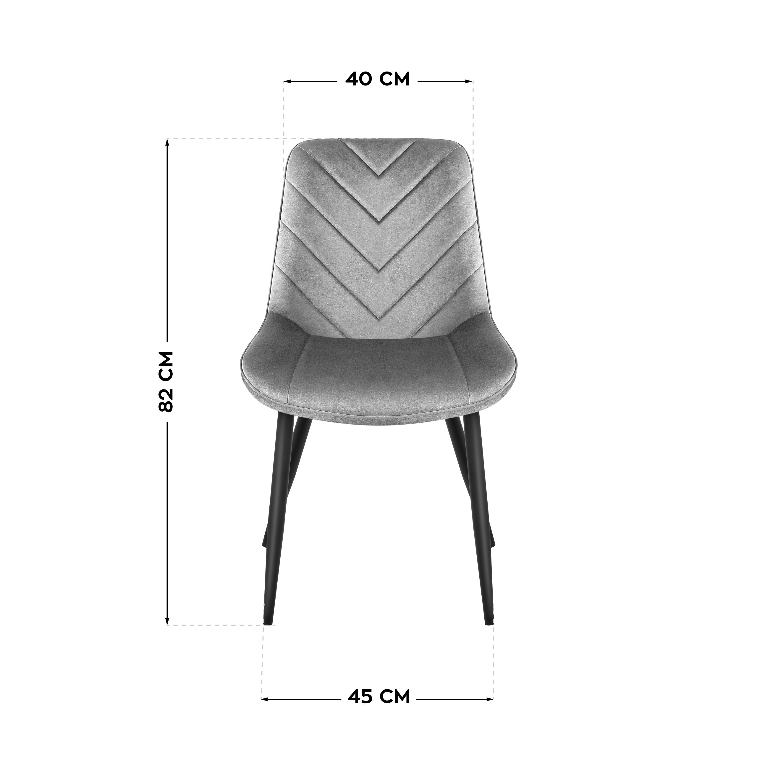 Silla de terciopelo Mark Adler Prince 3.0 gris