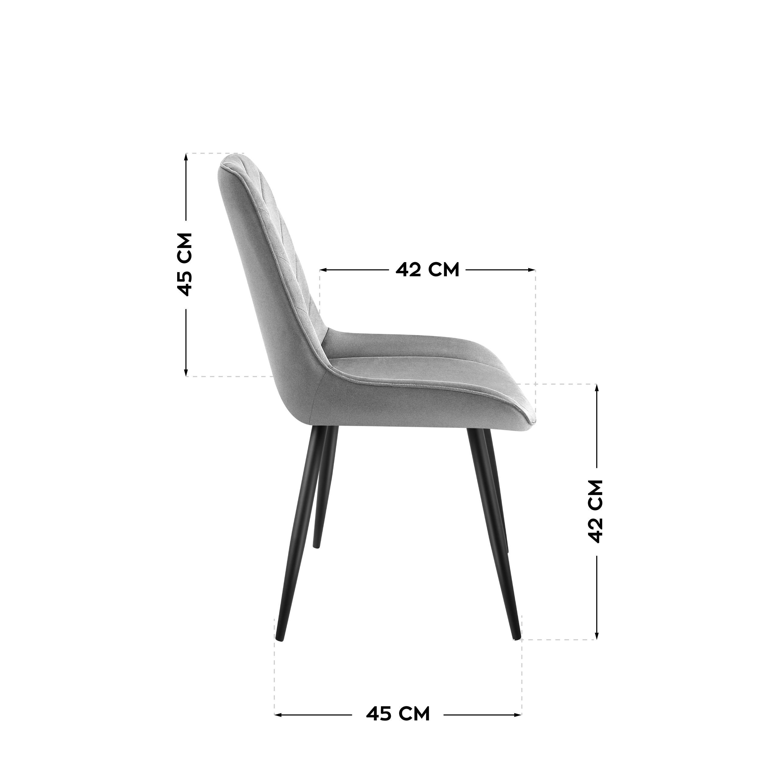 Silla de terciopelo Mark Adler Prince 3.0 gris