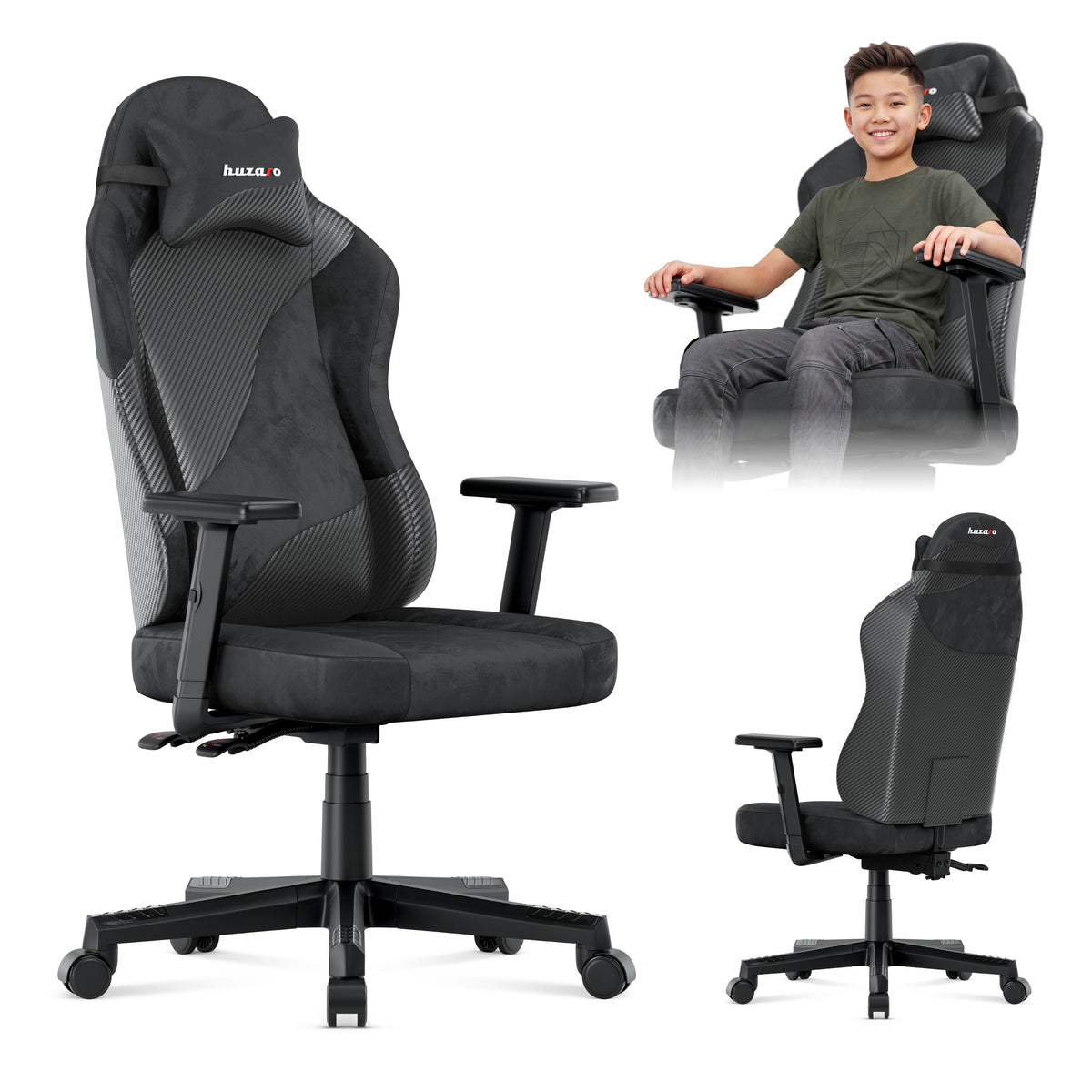 Silla gaming para adolescentes Huzaro Ranger 5.7 Carbon Black