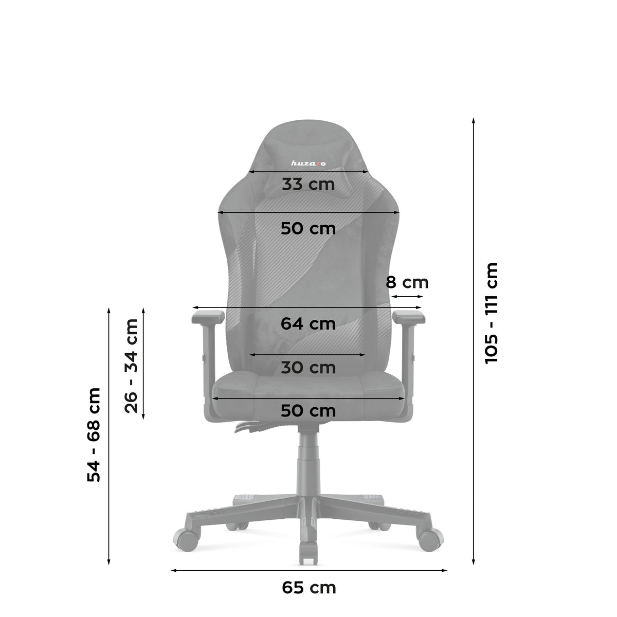 Silla gaming para adolescentes Huzaro Ranger 5.7 Carbon Black
