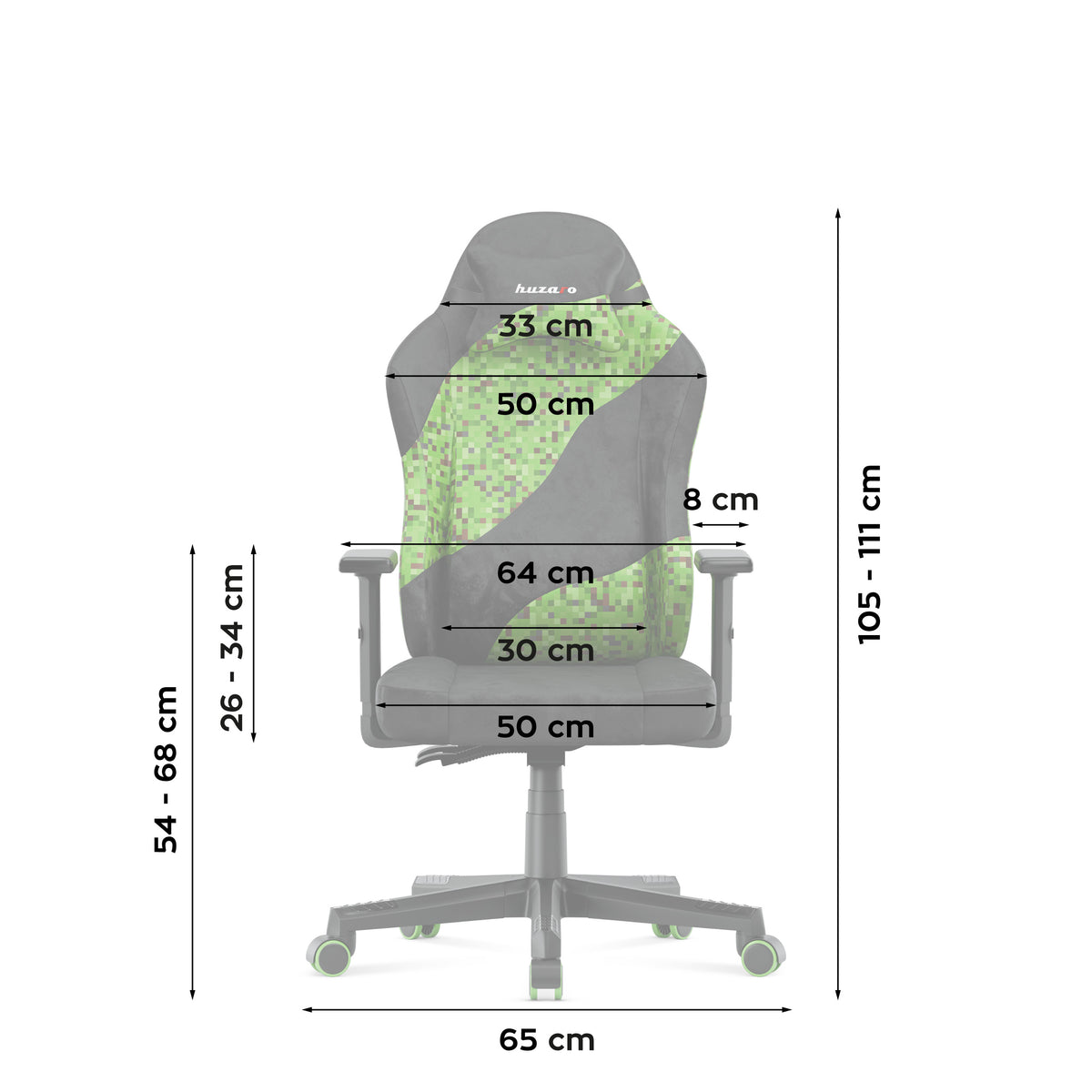 Silla gaming para adolescentes Huzaro Ranger 5.7 Black PIXEL