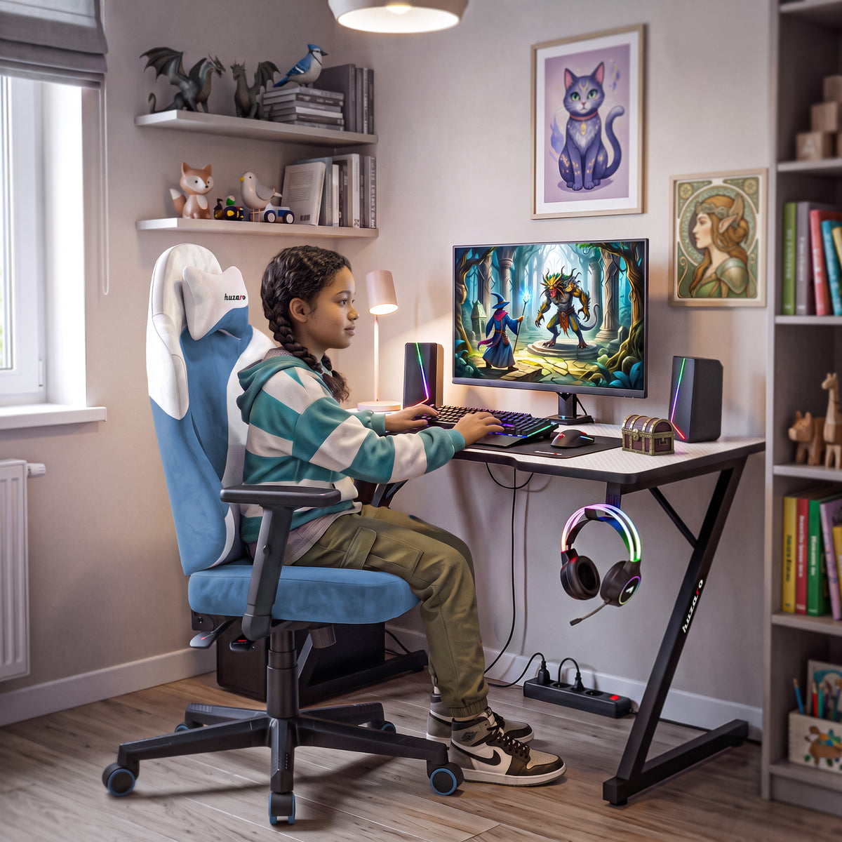 Silla gaming para adolescentes Huzaro Ranger 5.7 Blue