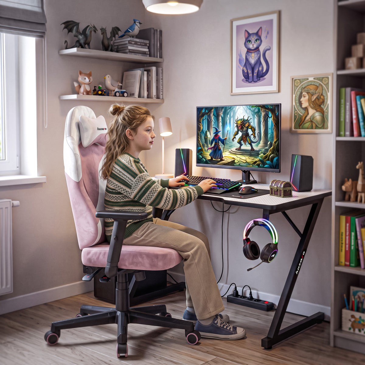 Silla gaming para adolescentes Huzaro Ranger 5.7 Lilac