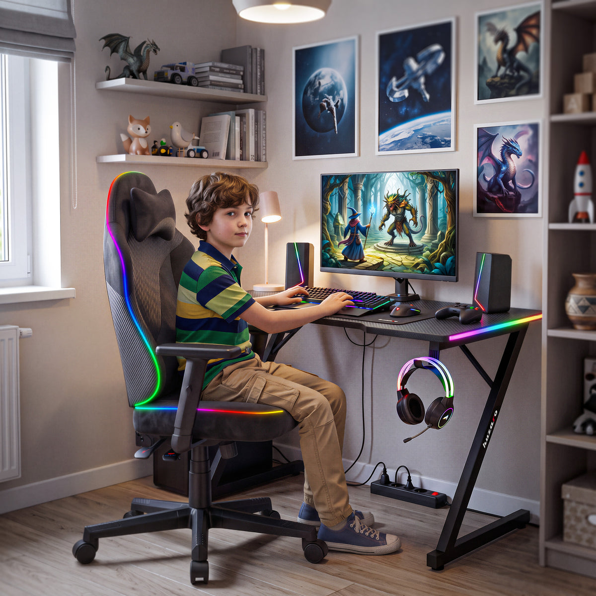 Silla gaming para adolescentes Huzaro Ranger 5.7 RGB BLACK