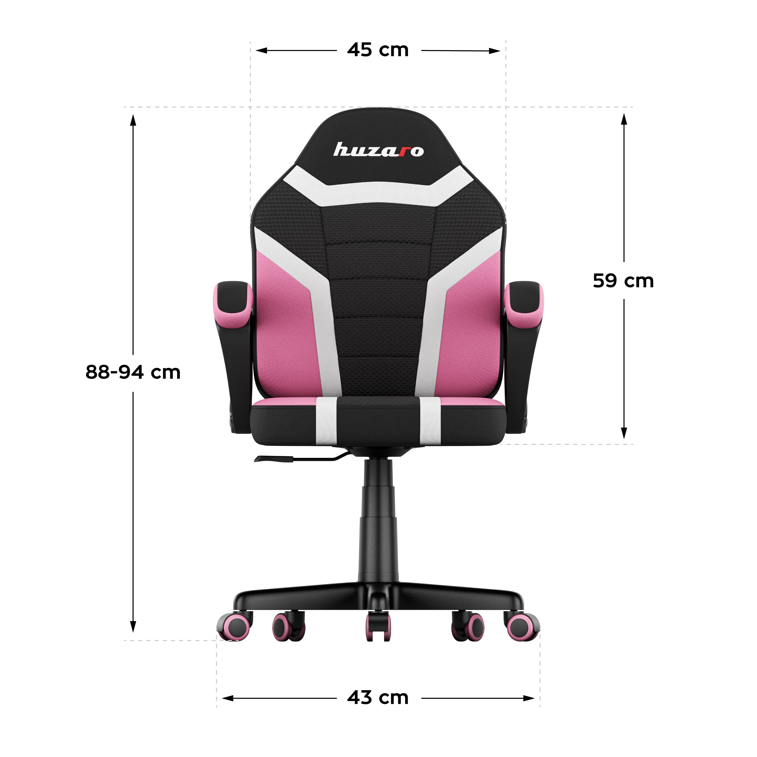 Sillón gaming para niños HUZARO RANGER 1.0 Pink Mesh