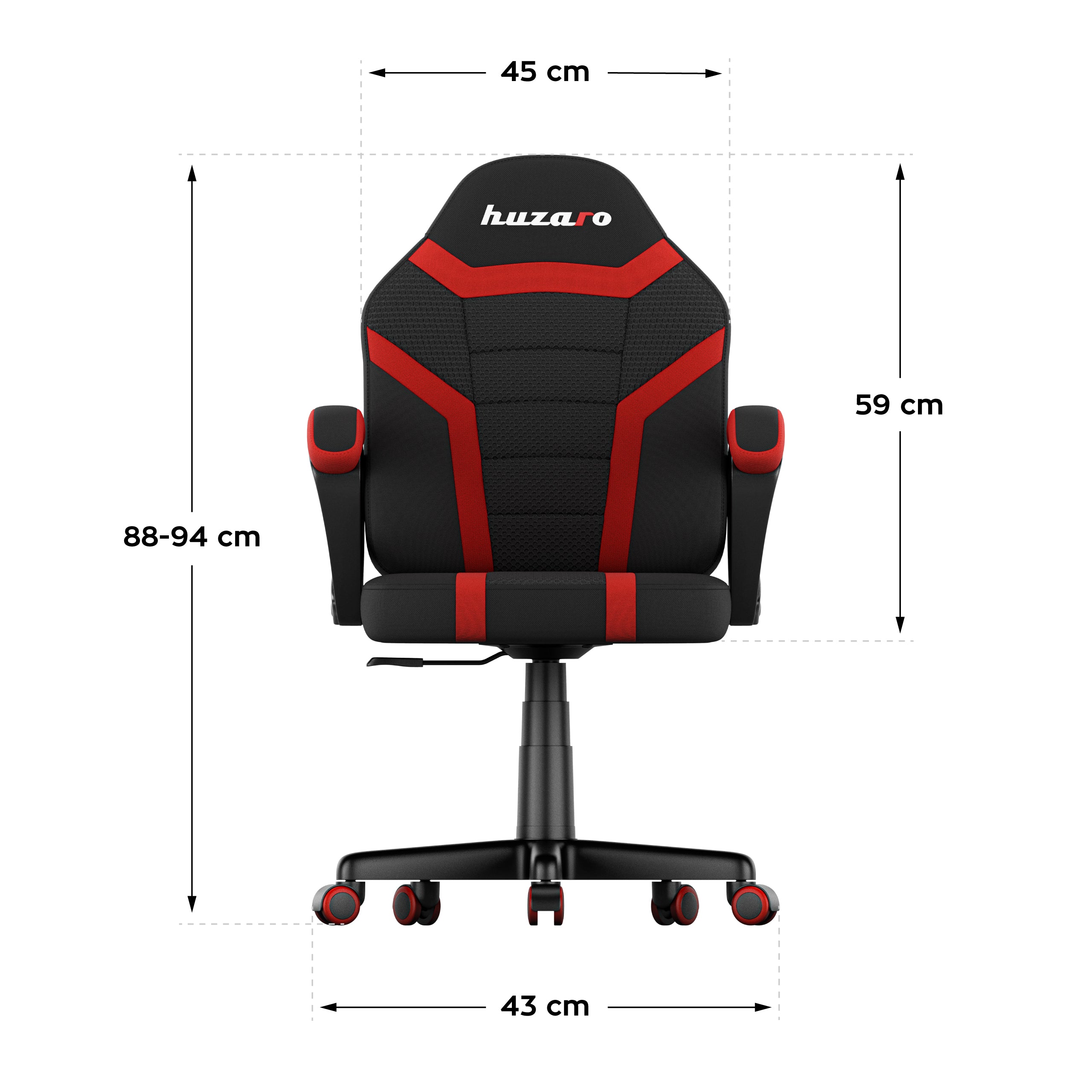 Sillón gaming para niños HUZARO RANGER 1.0 Red Mesh