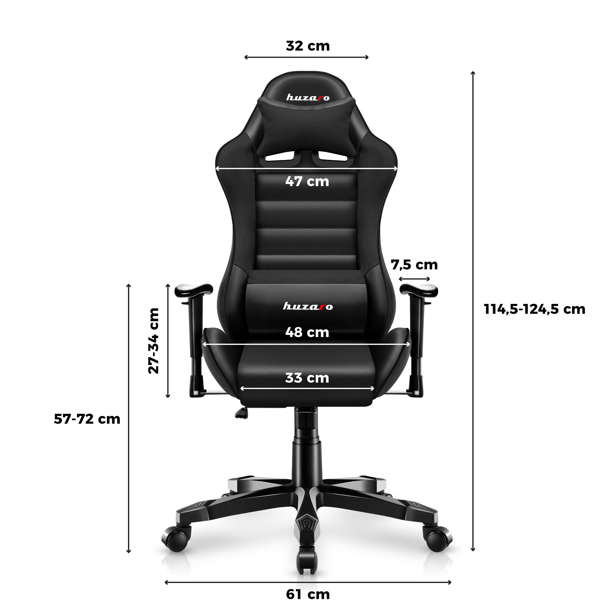 Sillón gaming para niños HUZARO RANGER 6.0 Negro