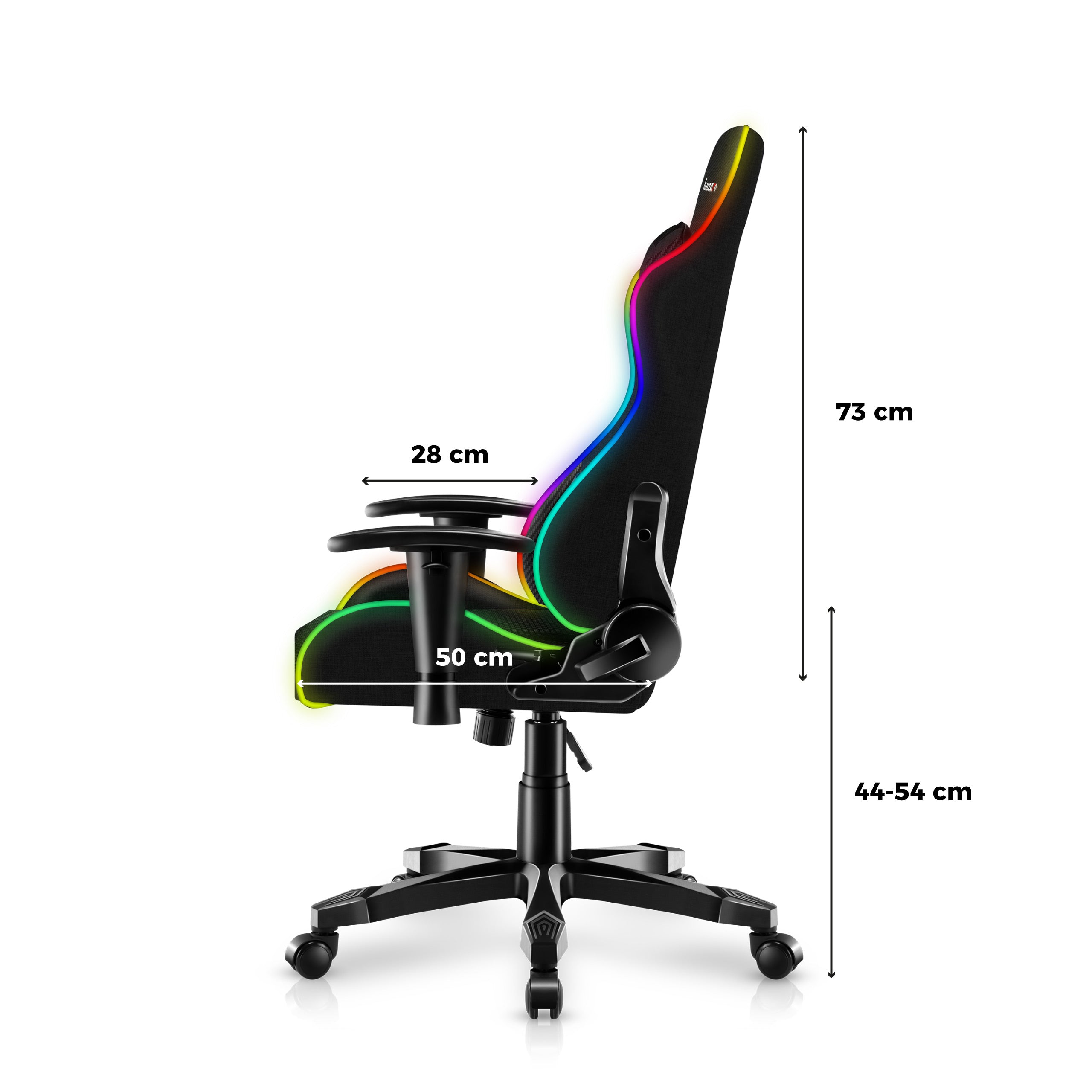 Sillón gaming para niños HUZARO RANGER 6.0 RGB Black Mesh