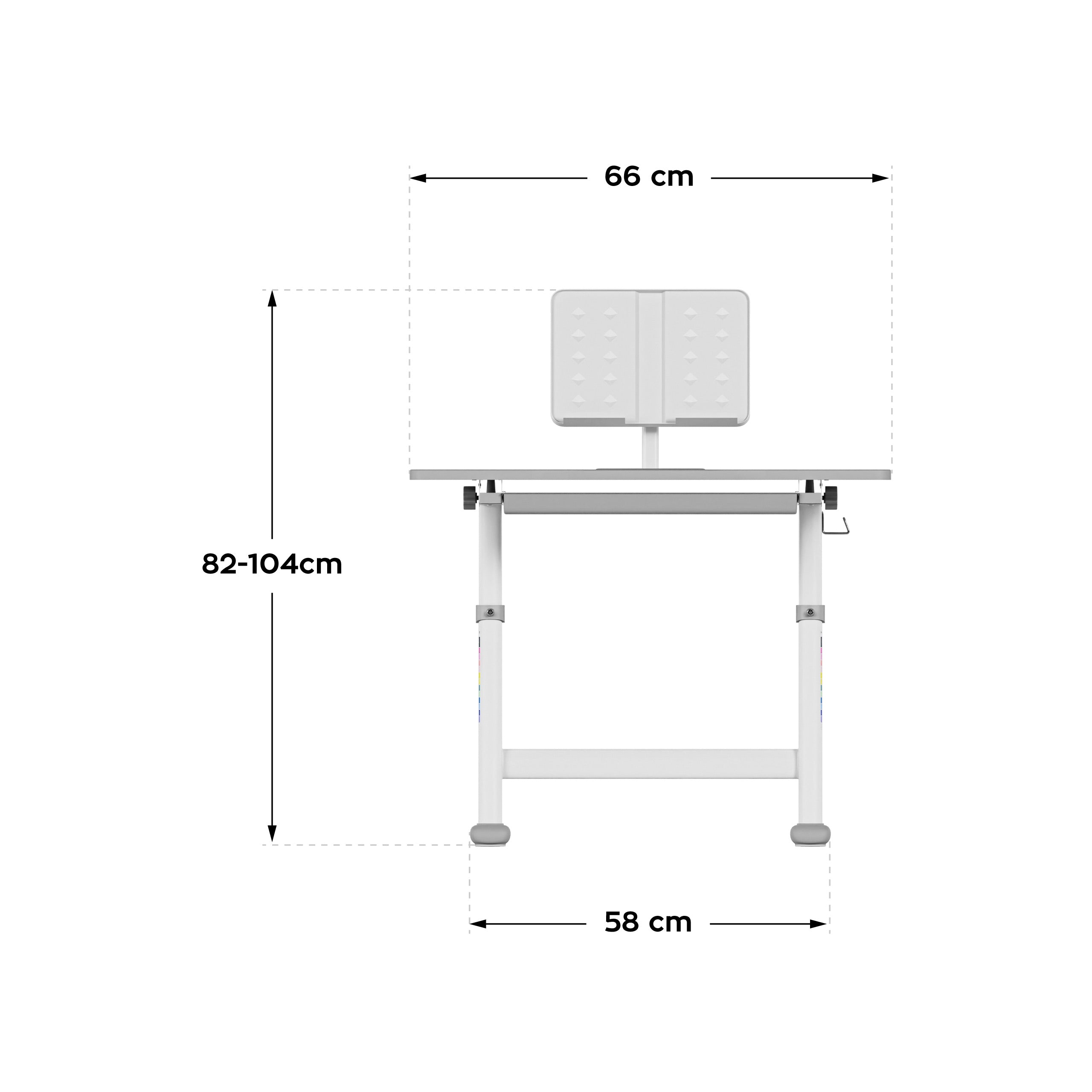 Escritorio ergonómico para niños Mark Adler Study 3.0 Grey, 66 cm