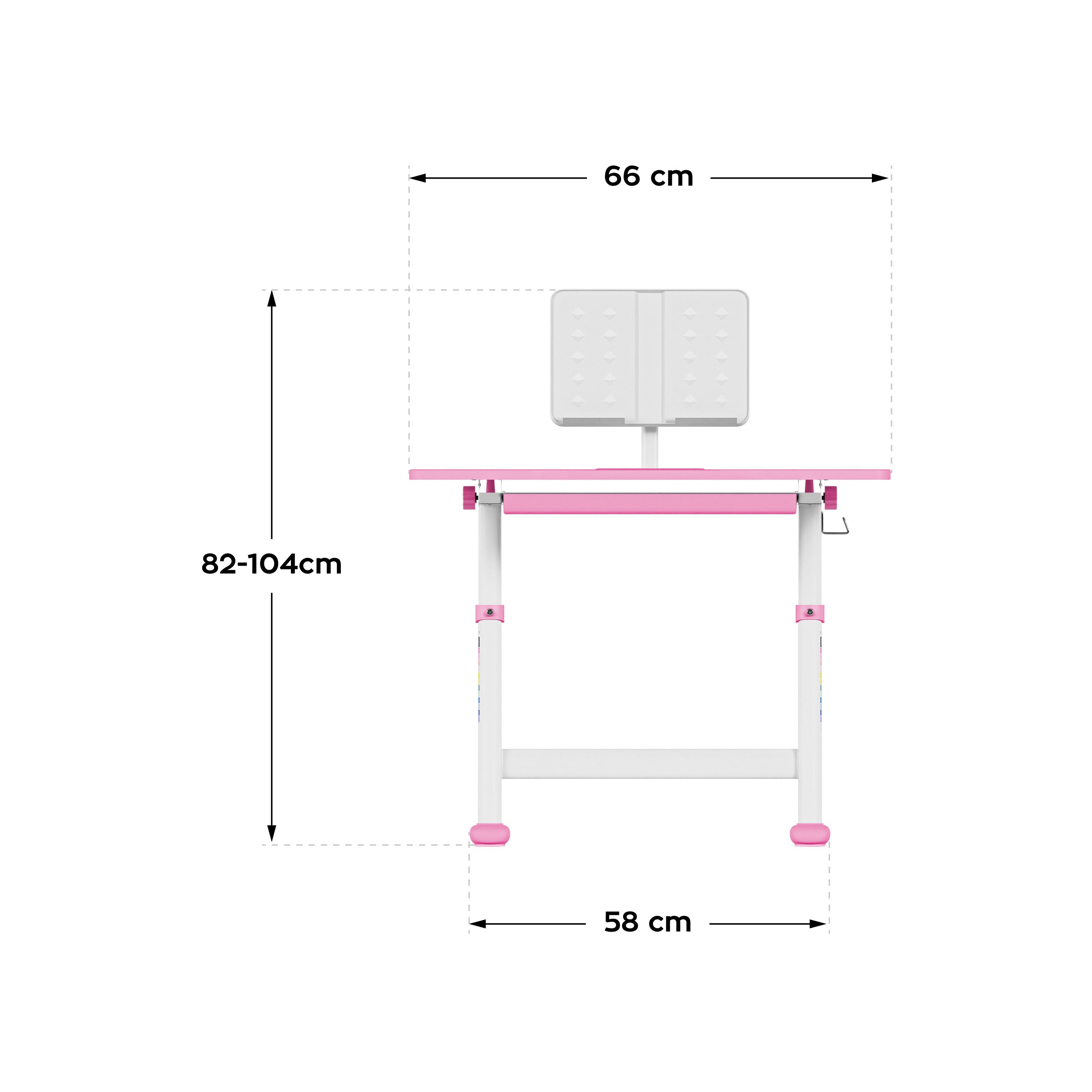 Escritorio ergonómico para niños Mark Adler Study 3.0 Pink, 66 cm