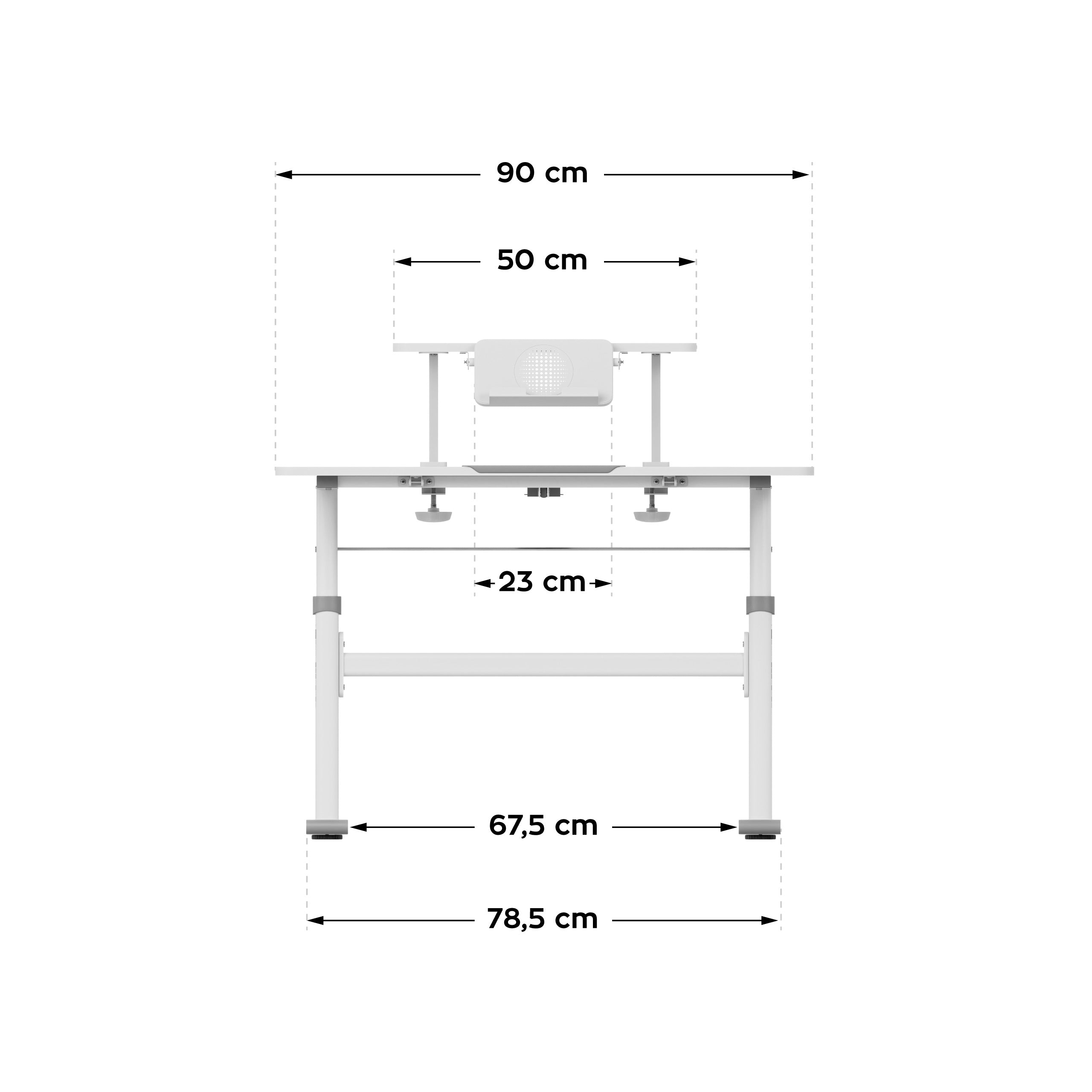 Escritorio infantil regulable Mark Adler Study 3.7 Grey de 90 cm