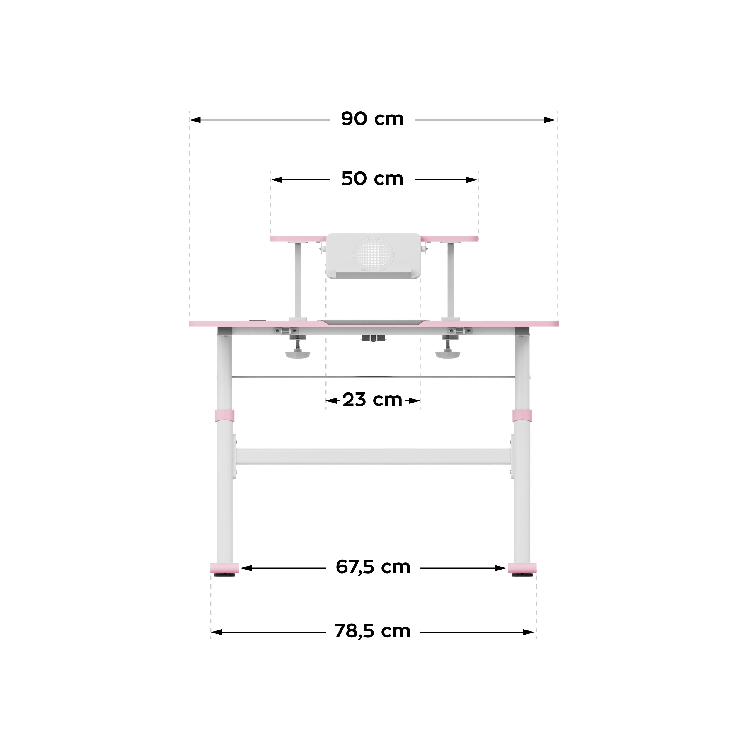 Escritorio infantil regulable Mark Adler Study 3.7 Pink de 90 cm